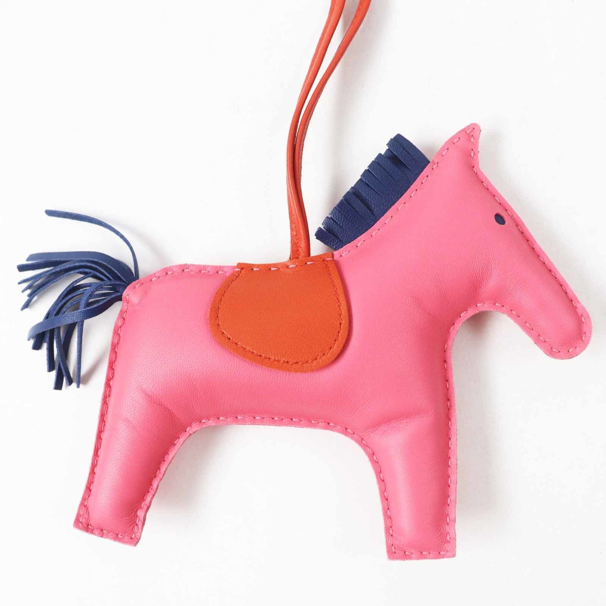 Hermes HERMES Rodeo Charm, Rose Azalee, Bleu de Malte, Carnelian, and Anjou Milo Bag with Box, Made in France, Authentic, Women's Size ONE SIZE - 5 Thumbnail