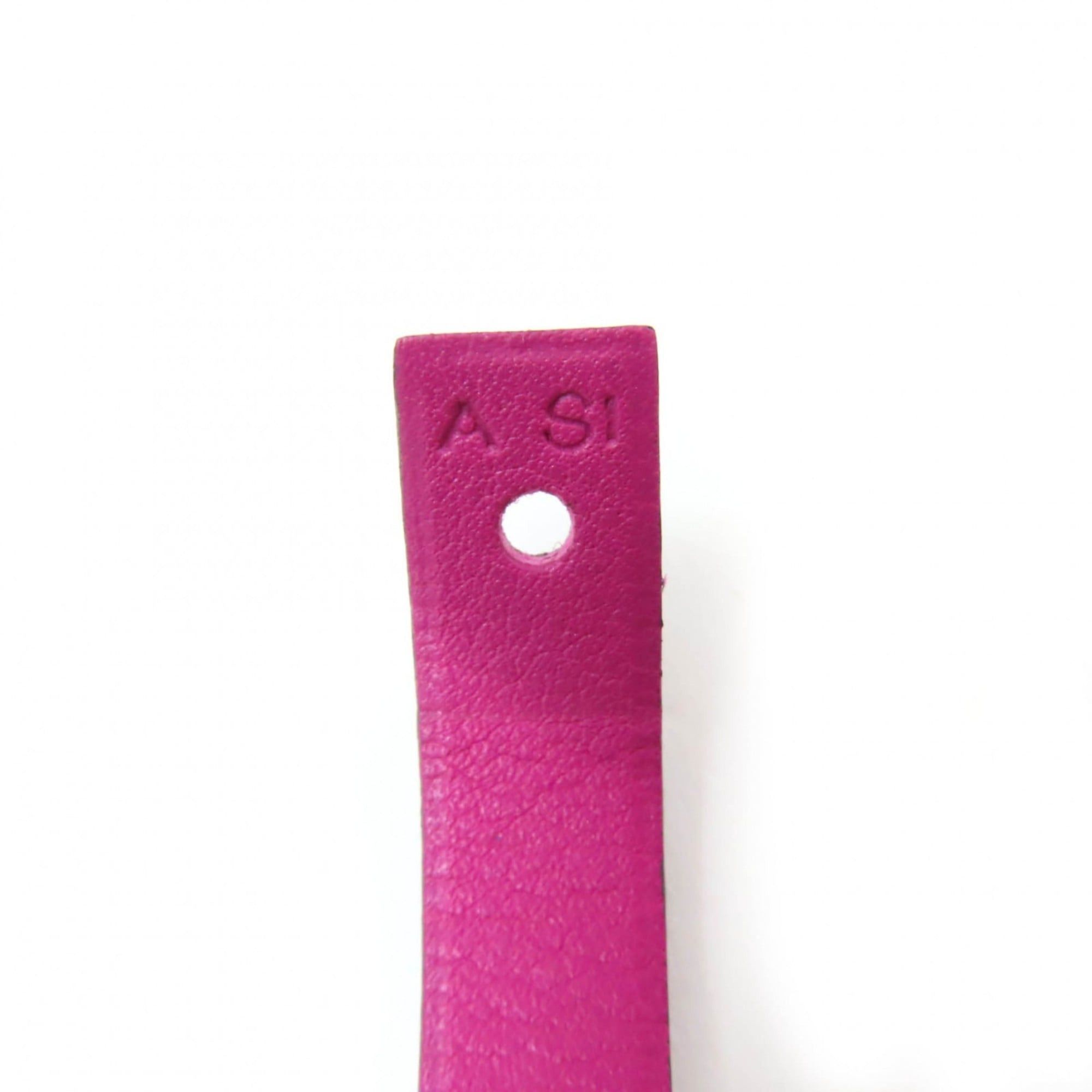 Hermes HERMES Medor Infinie Double Tour Bracelet, Leather with Silver Hardware, Purple, T3, A Stamp, Made in France, Women's Size ONE SIZE - 10 Thumbnail
