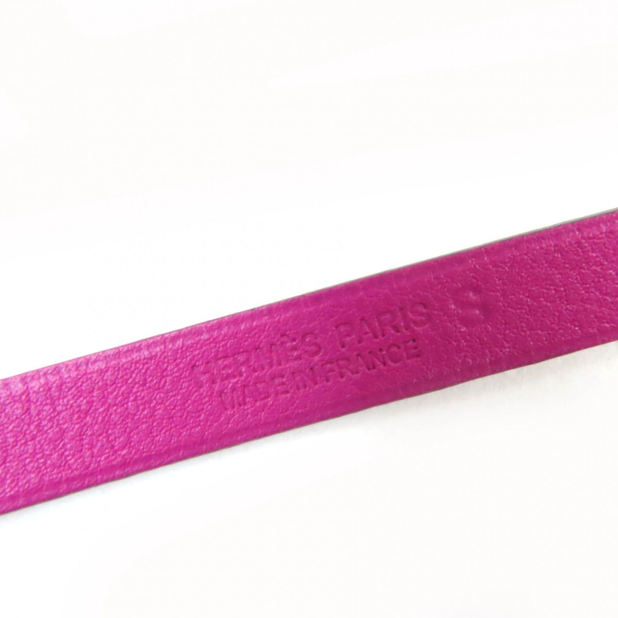 Hermes HERMES Medor Infinie Double Tour Bracelet, Leather with Silver Hardware, Purple, T3, A Stamp, Made in France, Women's Size ONE SIZE - 6 Thumbnail
