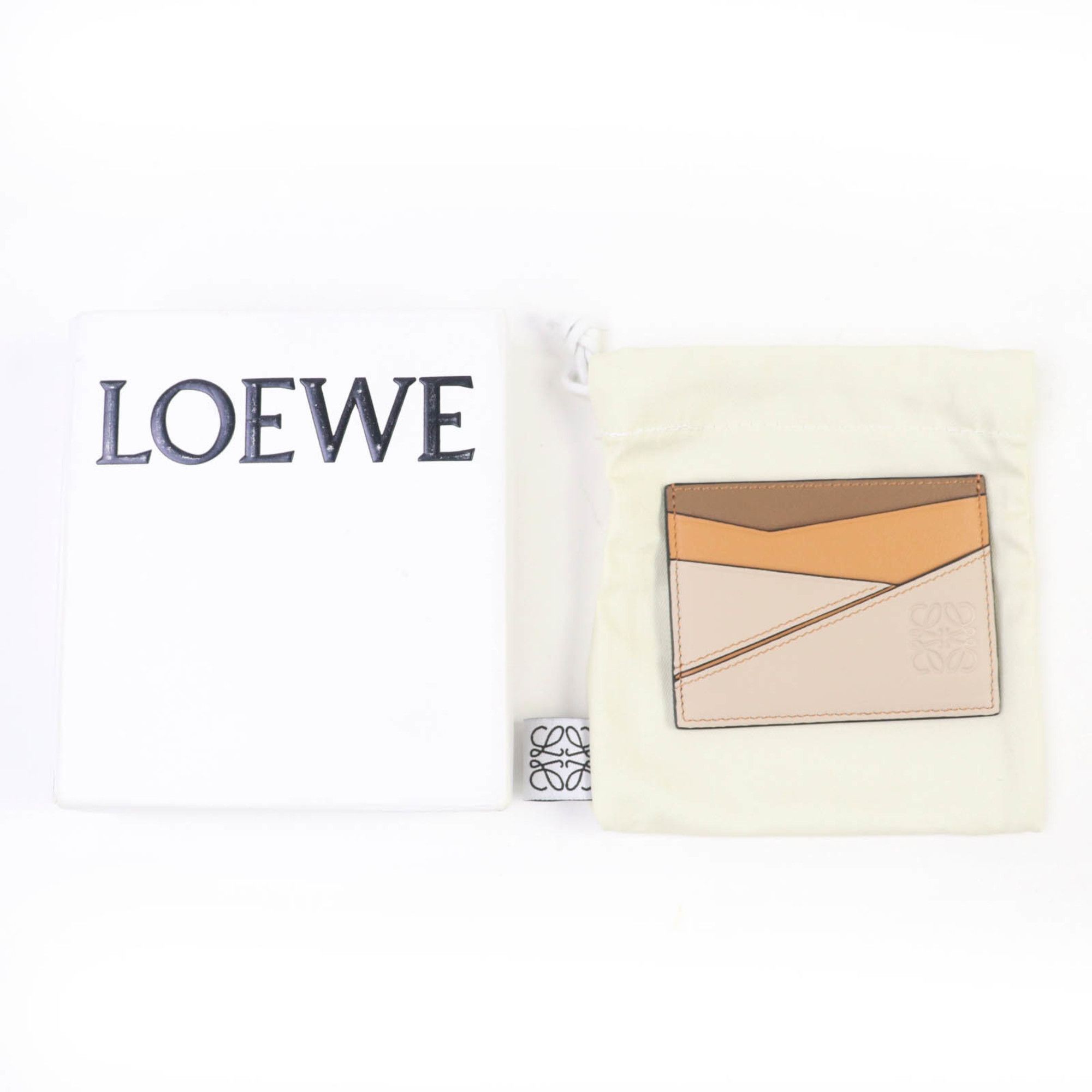 Loewe LOEWE Puzzle Plain Card Holder with Anagram Engraving, Brown Leather, Business Holder/Card Case, Women's, Box and Dust Bag Included Size ONE SIZE - 2 Thumbnail