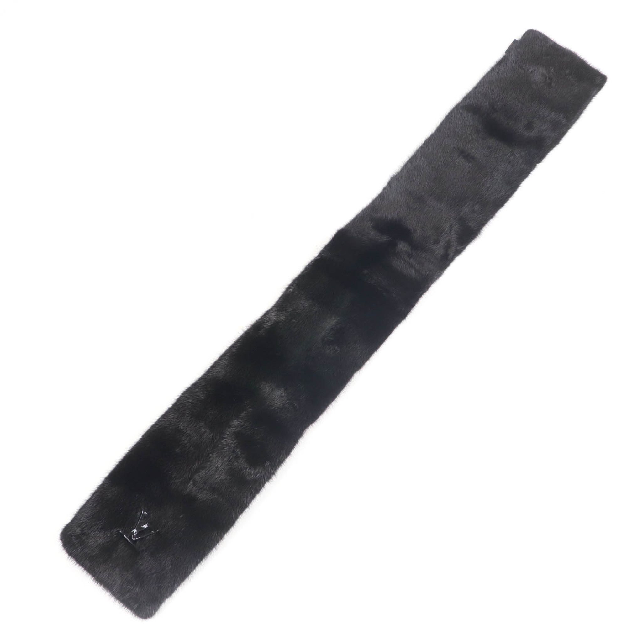 Louis Vuitton LOUIS VUITTON 2022 Louis Vuitton M77961 LV Ahead Scarf with Logo, Mink Fur Shawl/Tippet, Black, Box, Made in Italy, Women's Size ONE SIZE - 5 Thumbnail