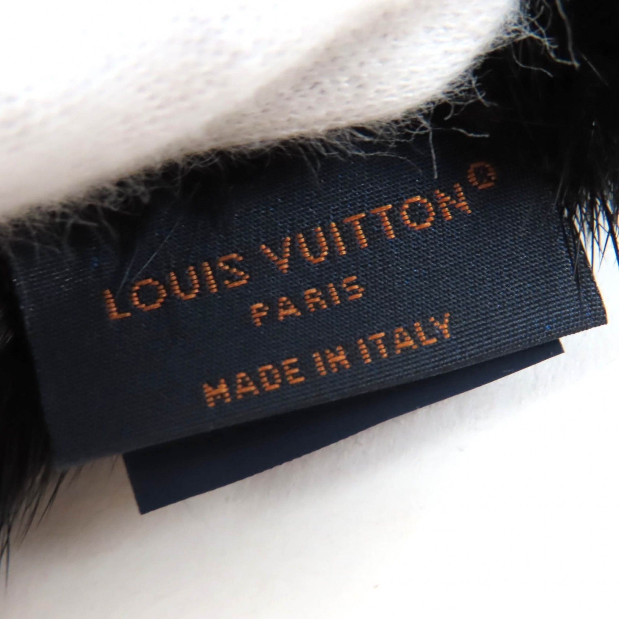 Louis Vuitton LOUIS VUITTON 2022 Louis Vuitton M77961 LV Ahead Scarf with Logo, Mink Fur Shawl/Tippet, Black, Box, Made in Italy, Women's Size ONE SIZE - 8 Thumbnail