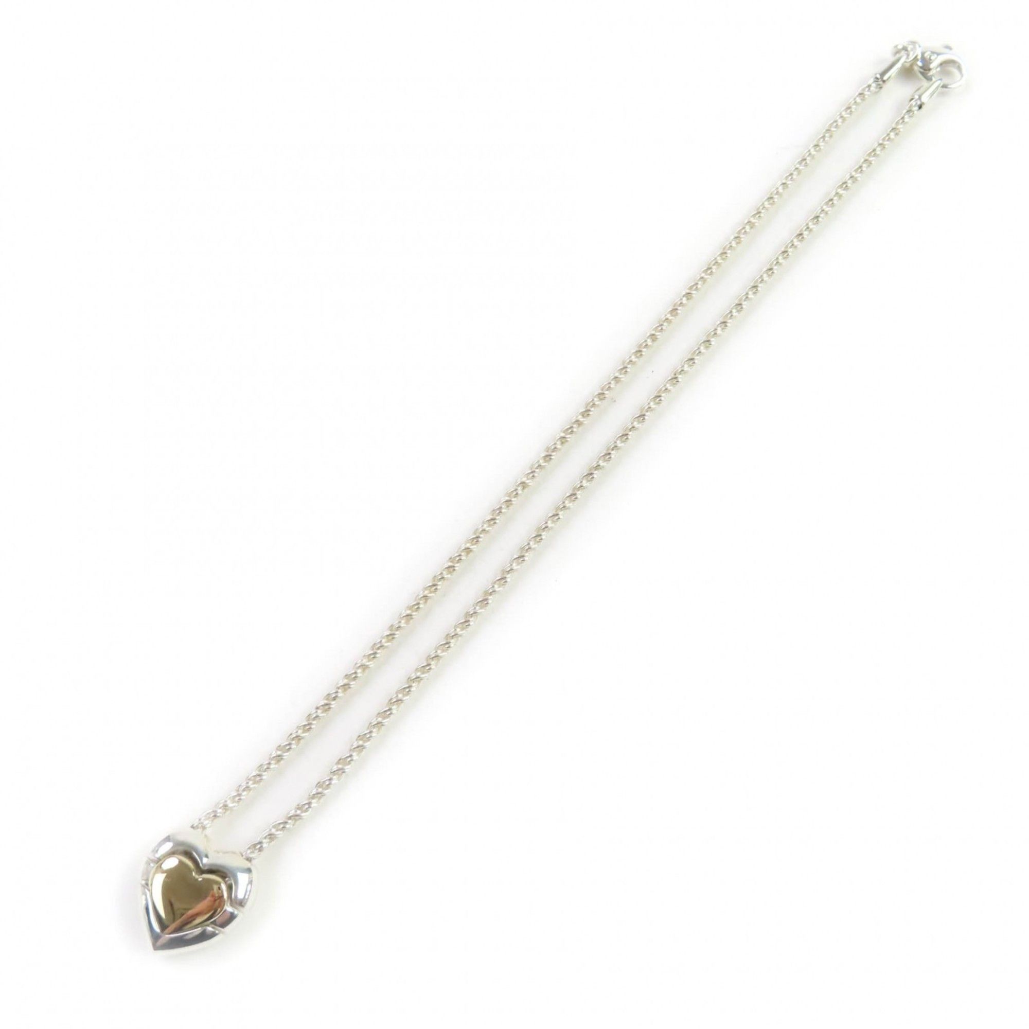 Tiffany & Co. TIFFANY & Co. 925 750 Heart Puzzle Necklace Pendant in Silver and Gold, Includes Box Dust Bag, Weight 22.9g, Women's Size ONE SIZE - 5 Thumbnail
