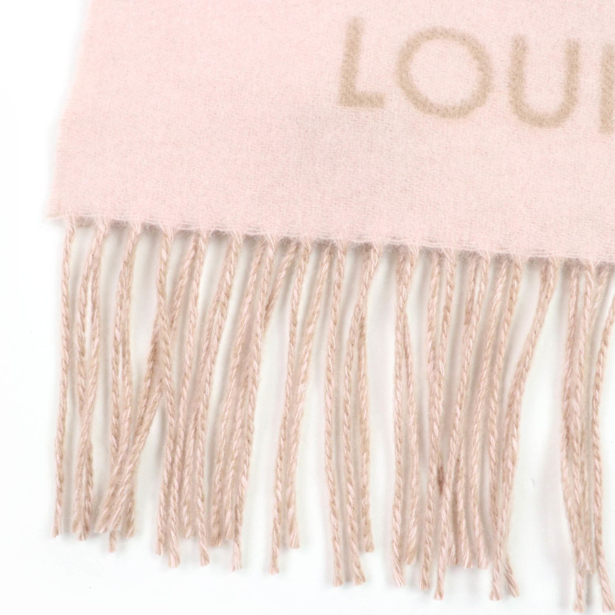 Louis Vuitton LOUIS VUITTON Echarpe Reykjavik Precious Dragon 100% Cashmere Scarf, M79543, Pink, Made in Italy, Authentic, Women's Size ONE SIZE - 6 Thumbnail