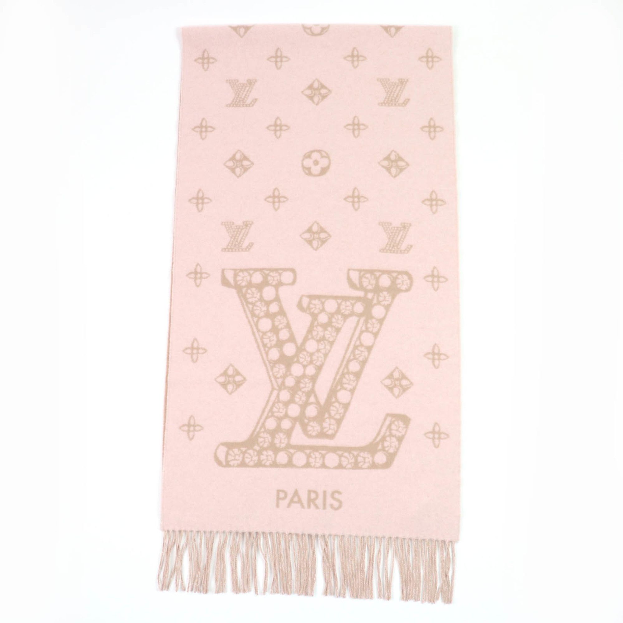 Louis Vuitton LOUIS VUITTON Echarpe Reykjavik Precious Dragon 100% Cashmere Scarf, M79543, Pink, Made in Italy, Authentic, Women's Size ONE SIZE - 3 Thumbnail