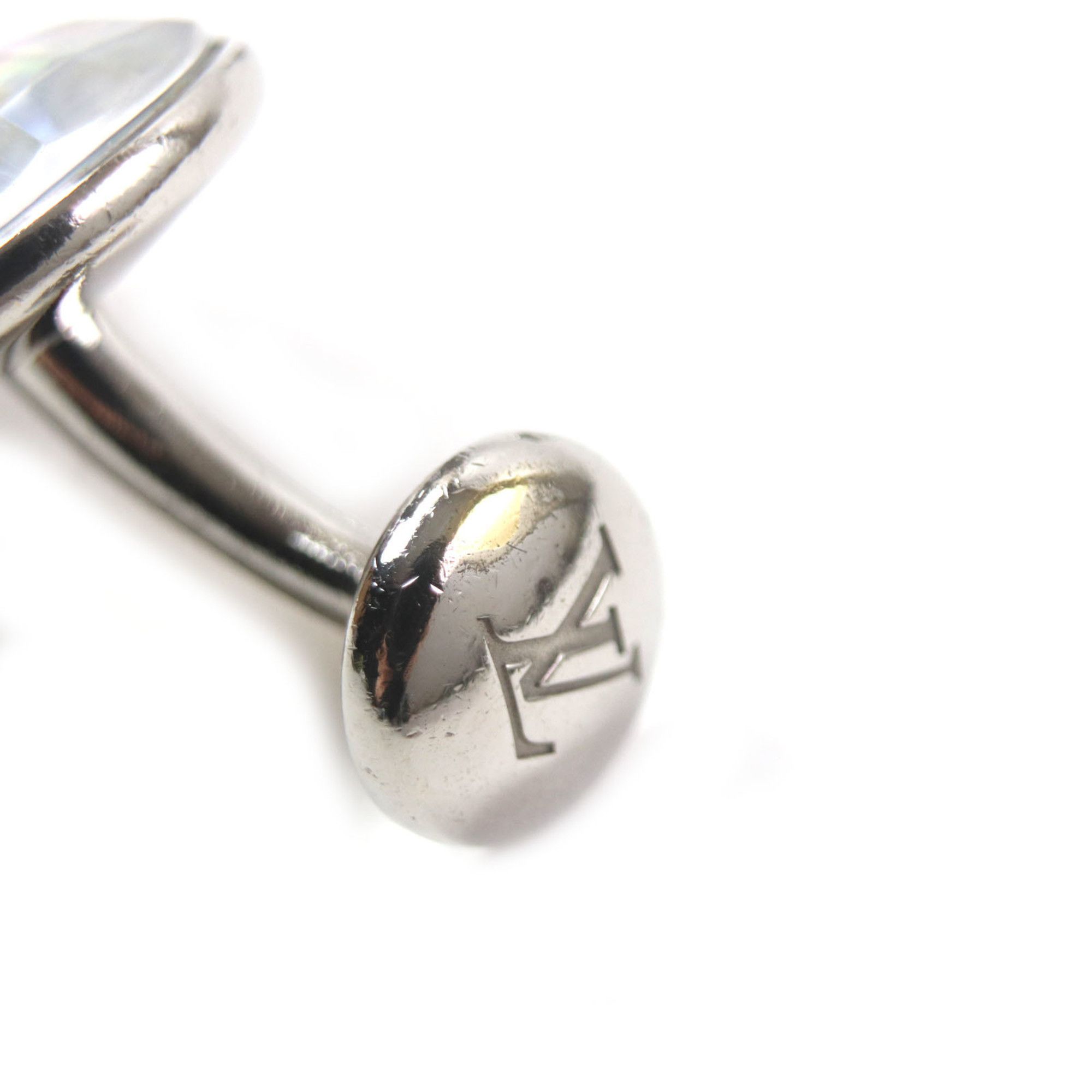 Louis Vuitton LOUIS VUITTON MP1318 Logo-Engraved Metal Cufflinks with Silver Case, Made in Italy, Men's Business Style Size ONE SIZE - 10 Thumbnail
