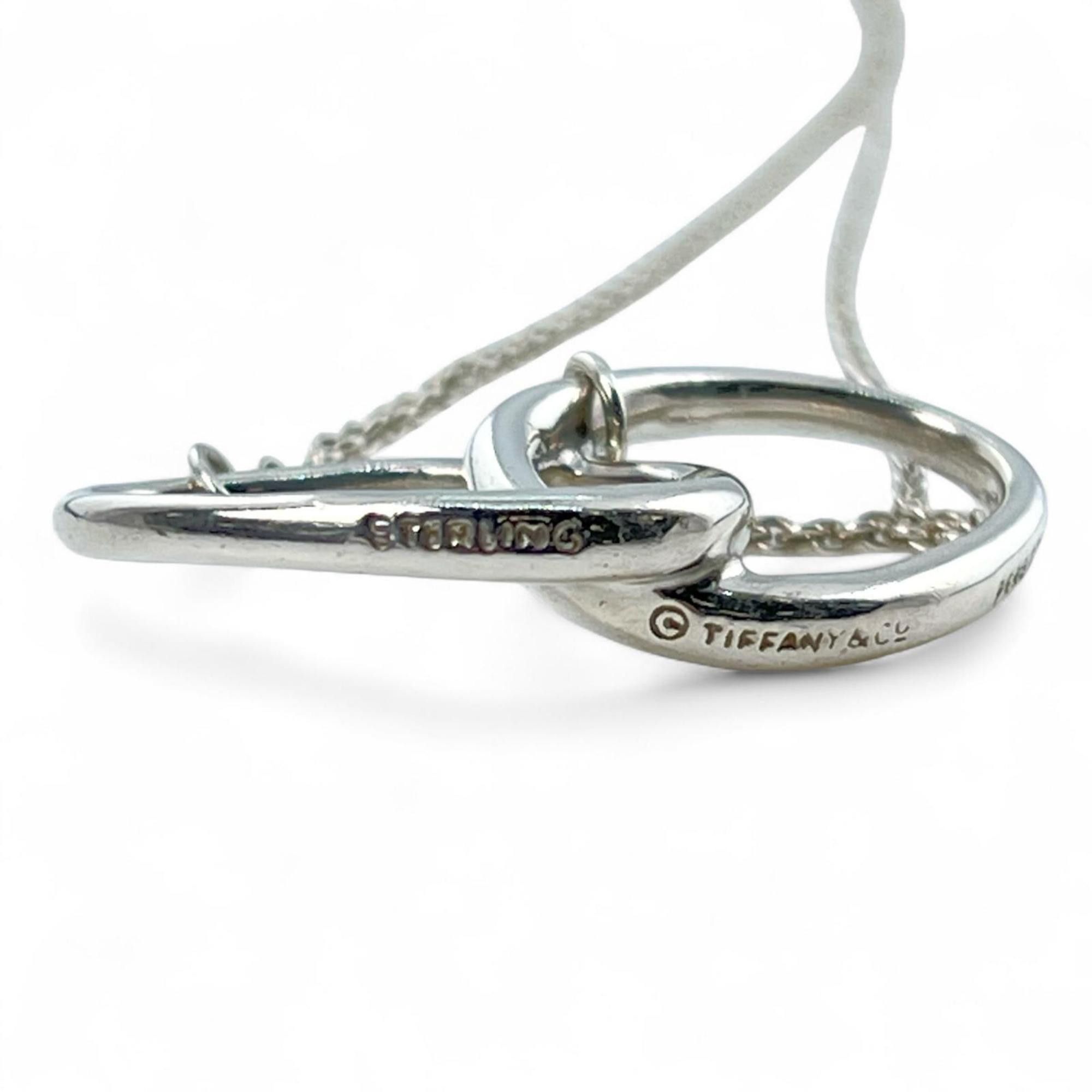 Tiffany & Co. TIFFANY & Co. Tiffany Elsa Peretti Double Loop SV925 Ring Necklace Pendant Silver Women's Size ONE SIZE - 5 Thumbnail