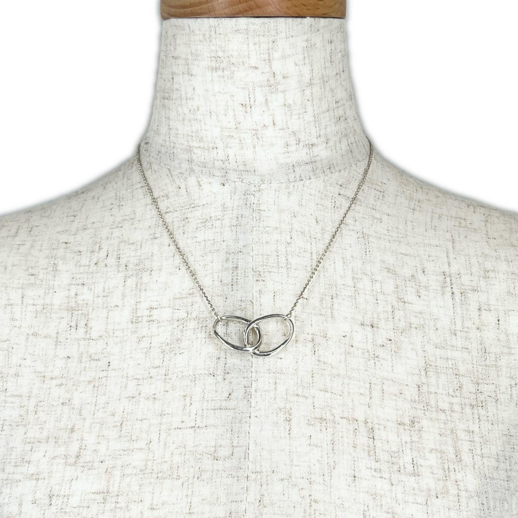 Tiffany & Co. TIFFANY & Co. Tiffany Elsa Peretti Double Loop SV925 Ring Necklace Pendant Silver Women's Size ONE SIZE - 2 Thumbnail