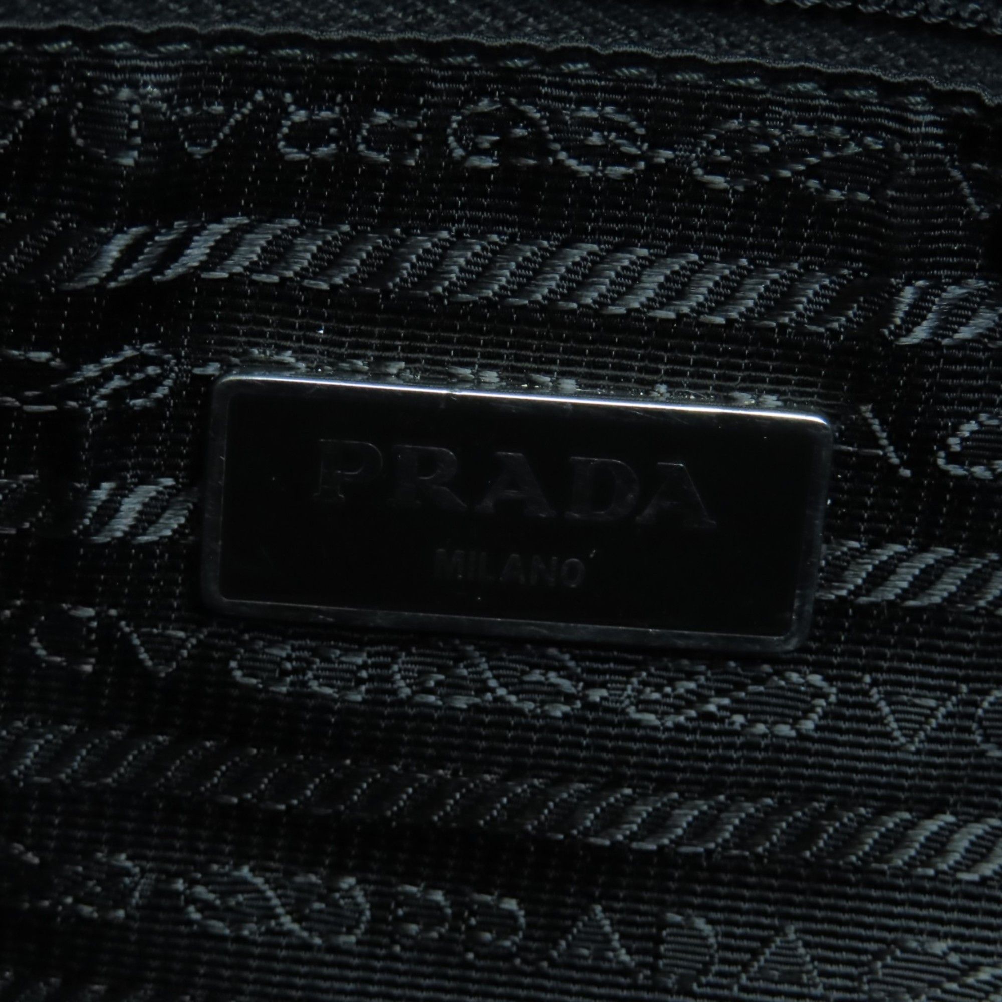 Prada PRADA 1BG867 Re-Nylon Pouch/Shoulder Bag with Triangle Logo and Leather Detailing, Black, Made in Italy, Women's Size ONE SIZE - 11 Thumbnail