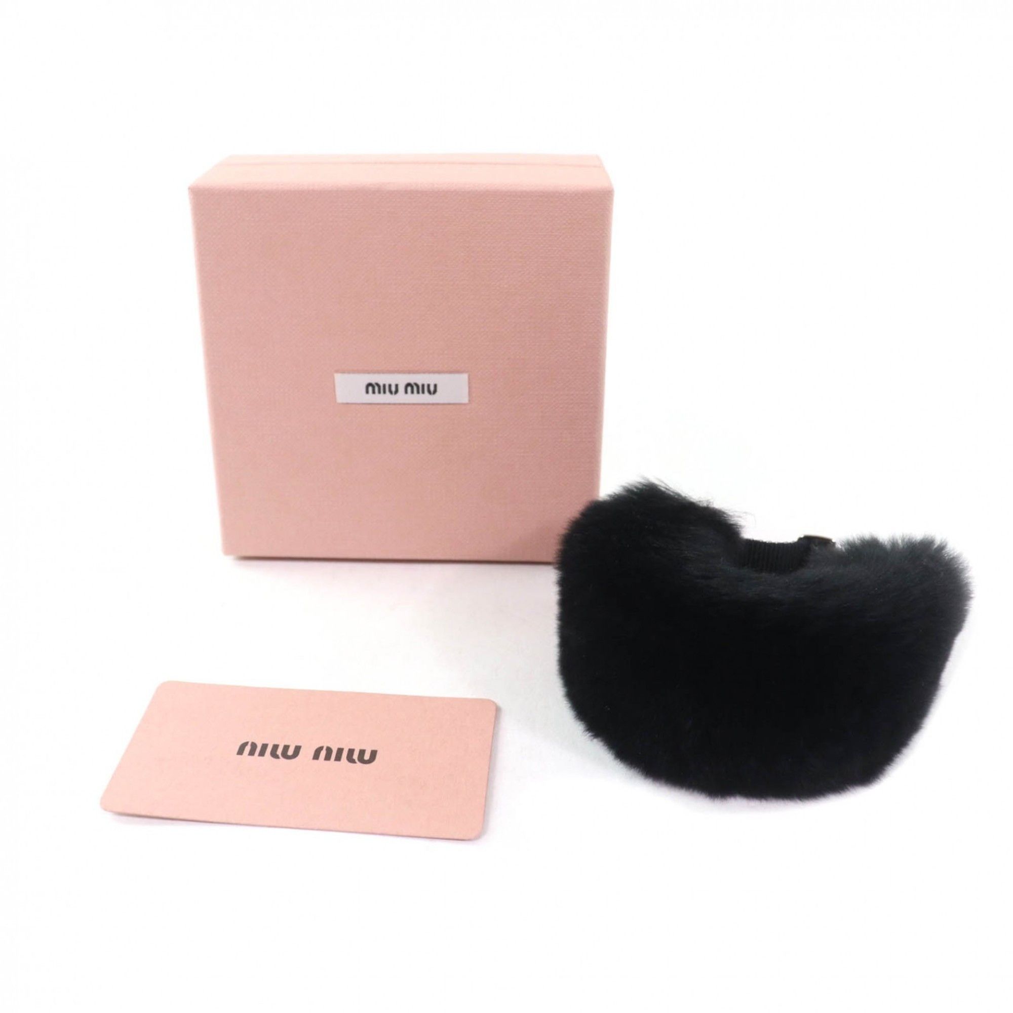 Miu Miu Miu Miu MIU 5IB198 Lapin Fur Bracelet Accessory NERO with Box, Made in Italy, Women's Size ONE SIZE - 2 Thumbnail