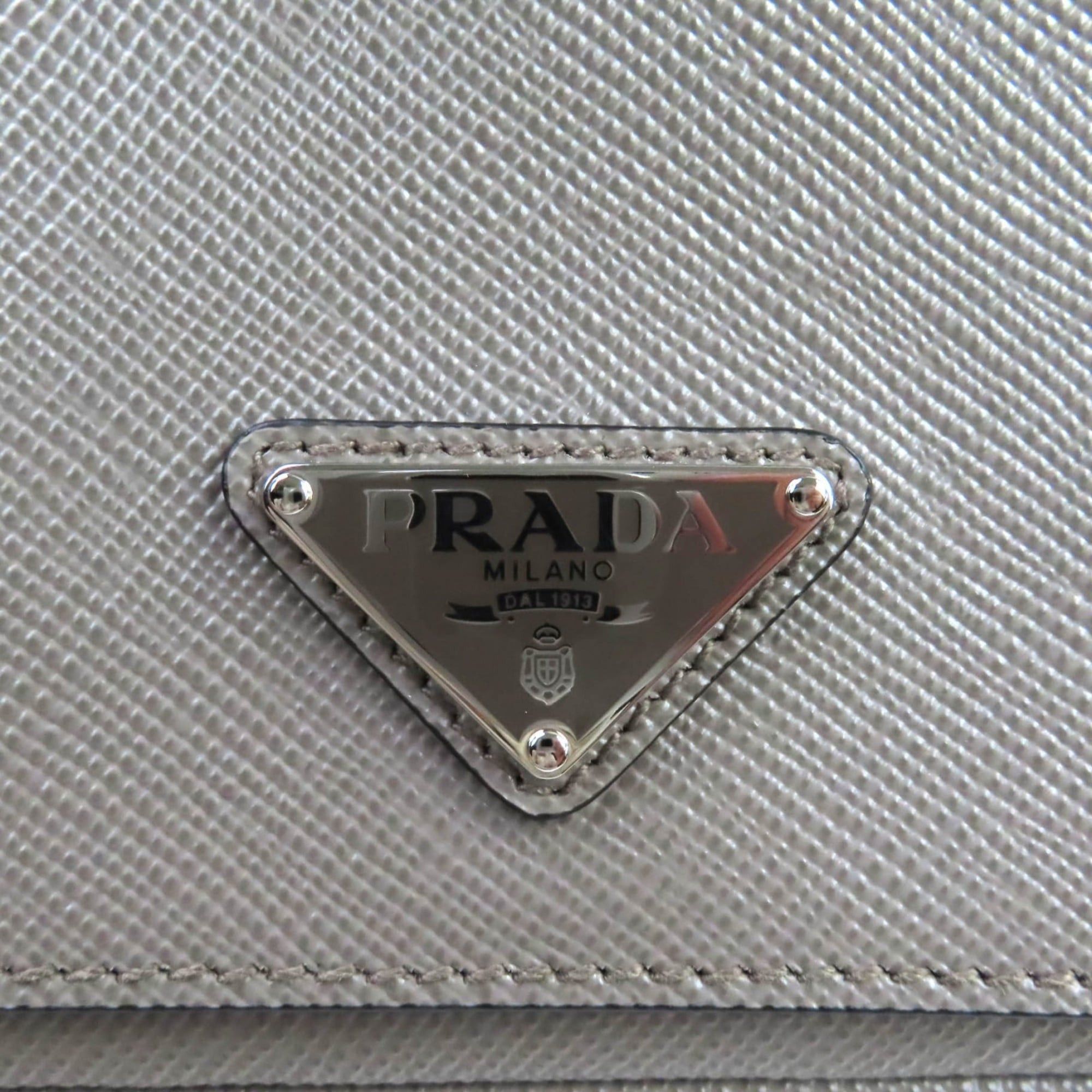 Prada PRADA 2VD065 Saffiano Leather Argilla Shoulder Bag with Triangle Logo Plate, Dust Bag, Made in Italy, Women's Size ONE SIZE - 11 Thumbnail