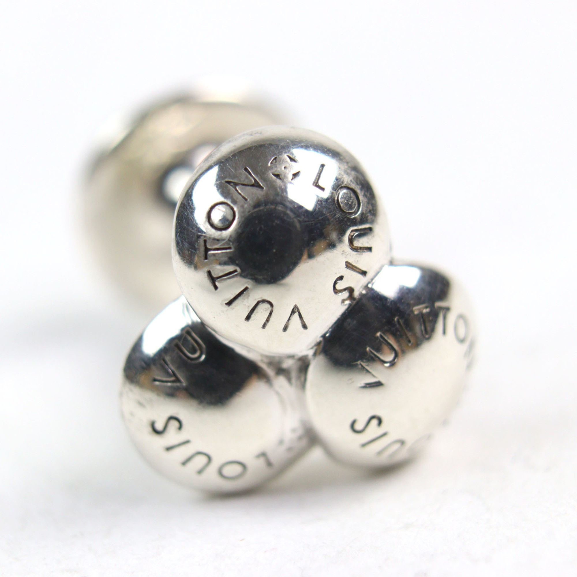 Louis Vuitton LOUIS VUITTON Bouton de Manchette Bouquet Crewe Cufflinks in SV925 with Logo Engraving, Silver Case, Weight 19.64g, Men's Size ONE SIZE - 8 Thumbnail