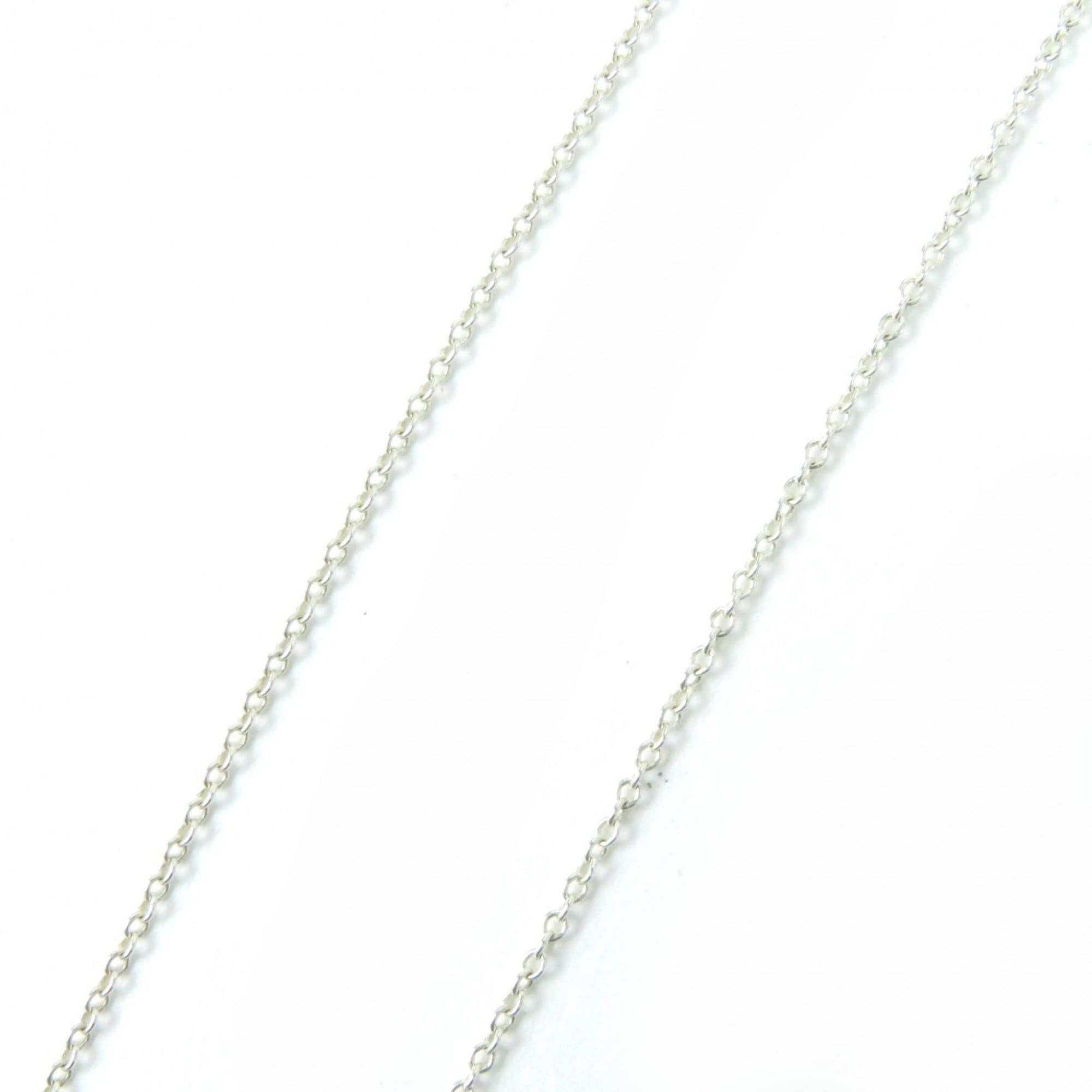 Tiffany & Co. TIFFANY & Co. Vintage Dots Heart Necklace, Rare, Old Tiffany, SV925, 5 Pink Sapphires, Silver, Pink, Weight 3.8g, Women's Size ONE SIZE - 7 Thumbnail
