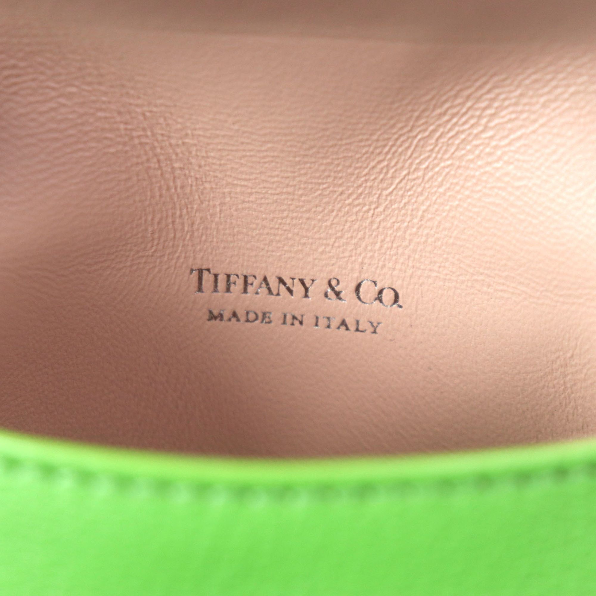 Tiffany & Co. TIFFANY & Co. Tiffany T Nano Bag with Peridot Logo Print Chain Charm, Green Leather Silver Hardware, Box and Dust Bag, Made in Italy, Men's Size ONE SIZE - 9 Thumbnail
