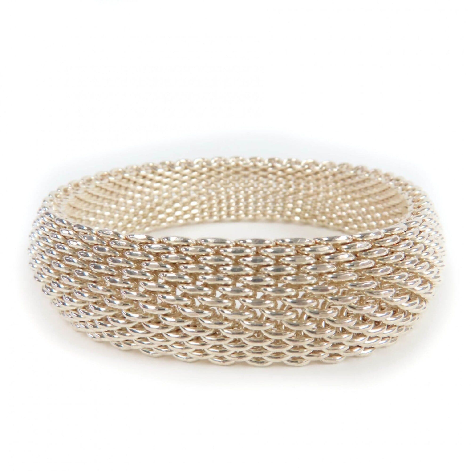 Tiffany & Co. TIFFANY & Co. Tiffany Somerset Bangle Bracelet in 925 Sterling Silver, Includes Box and Dust Bag, Weight 56.1g, Women's Size ONE SIZE - 3 Thumbnail