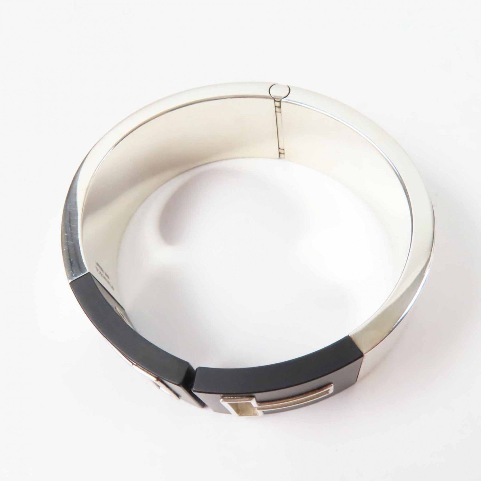 Tiffany & Co. TIFFANY & Co. Tiffany T Cut Out Bangle/Bracelet in AG925 Silver and Black for Women Size ONE SIZE - 5 Thumbnail