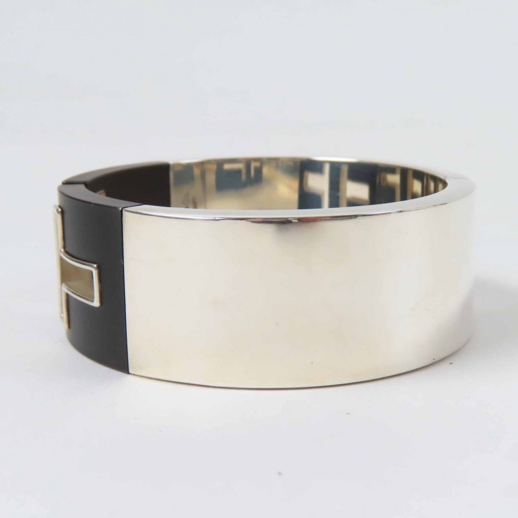 Tiffany & Co. TIFFANY & Co. Tiffany T Cut Out Bangle/Bracelet in AG925 Silver and Black for Women Size ONE SIZE - 2 Thumbnail