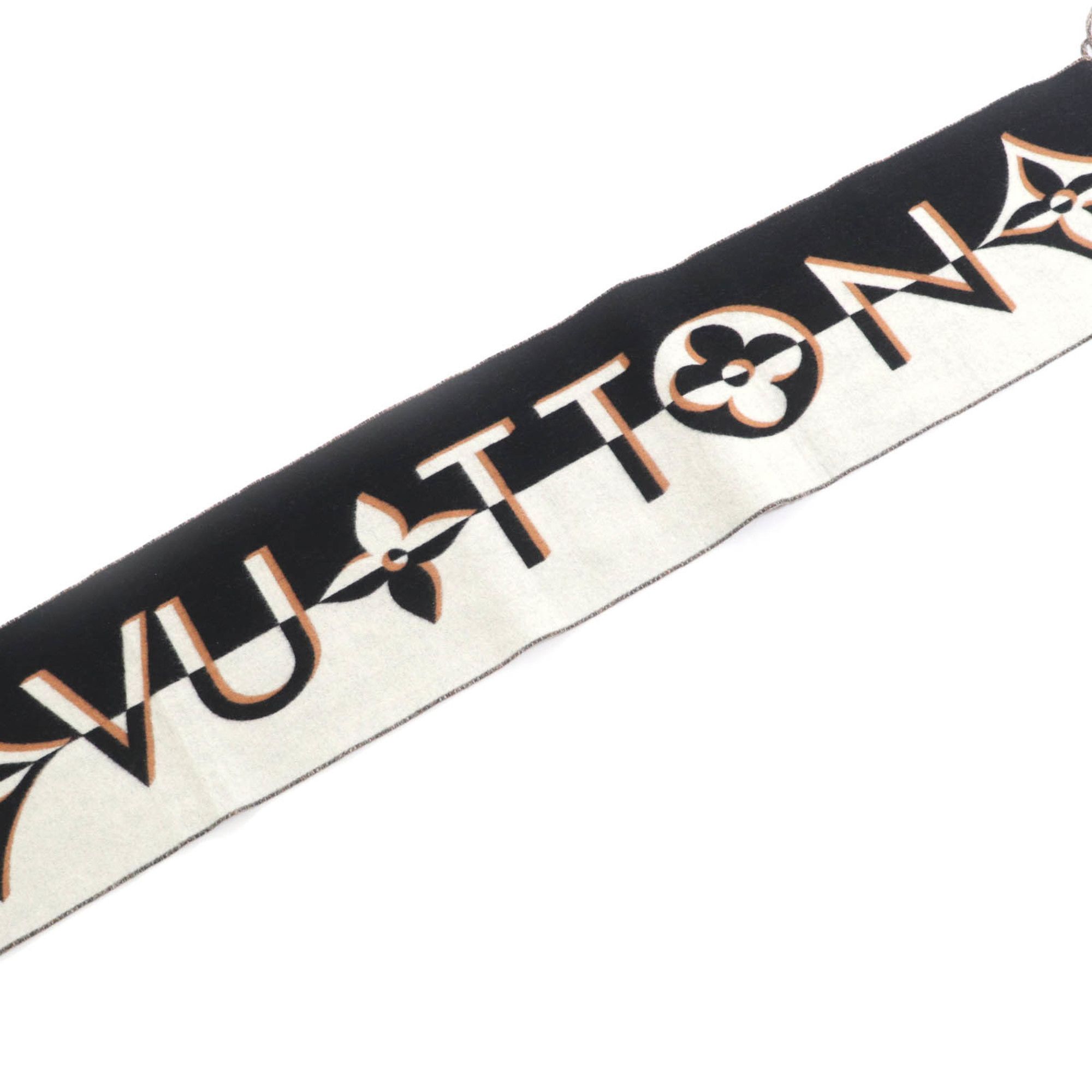 Louis Vuitton LOUIS VUITTON 2024 Louis Vuitton M90806 Duo Infinity Scarf, Cashmere Blend, Noir, Current Edition, Fringed, 205cm x 26cm, Box Included, Authentic, Made in Italy, Women's Size ONE SIZE - 8 Thumbnail