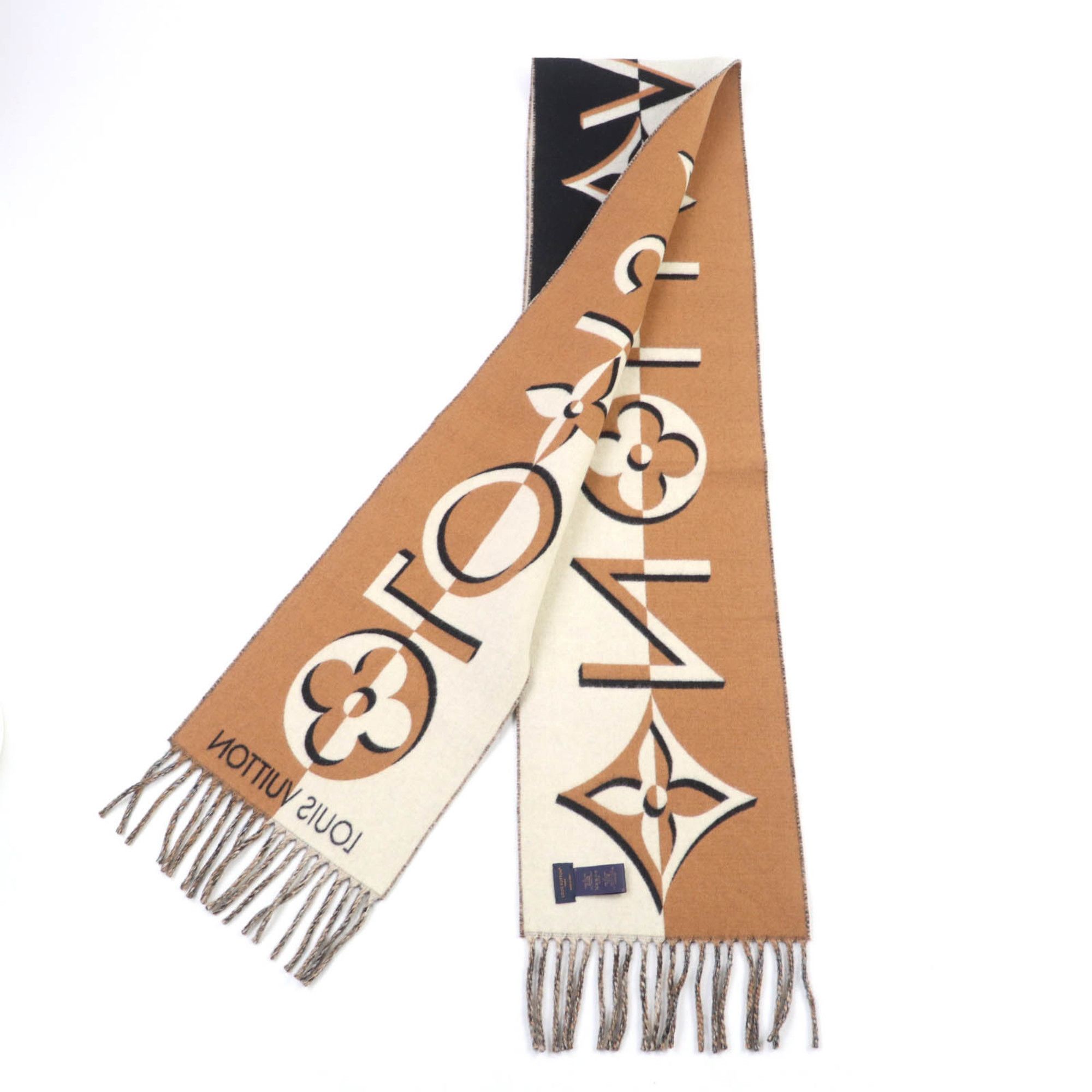 Louis Vuitton LOUIS VUITTON 2024 Louis Vuitton M90806 Duo Infinity Scarf, Cashmere Blend, Noir, Current Edition, Fringed, 205cm x 26cm, Box Included, Authentic, Made in Italy, Women's Size ONE SIZE - 3 Thumbnail