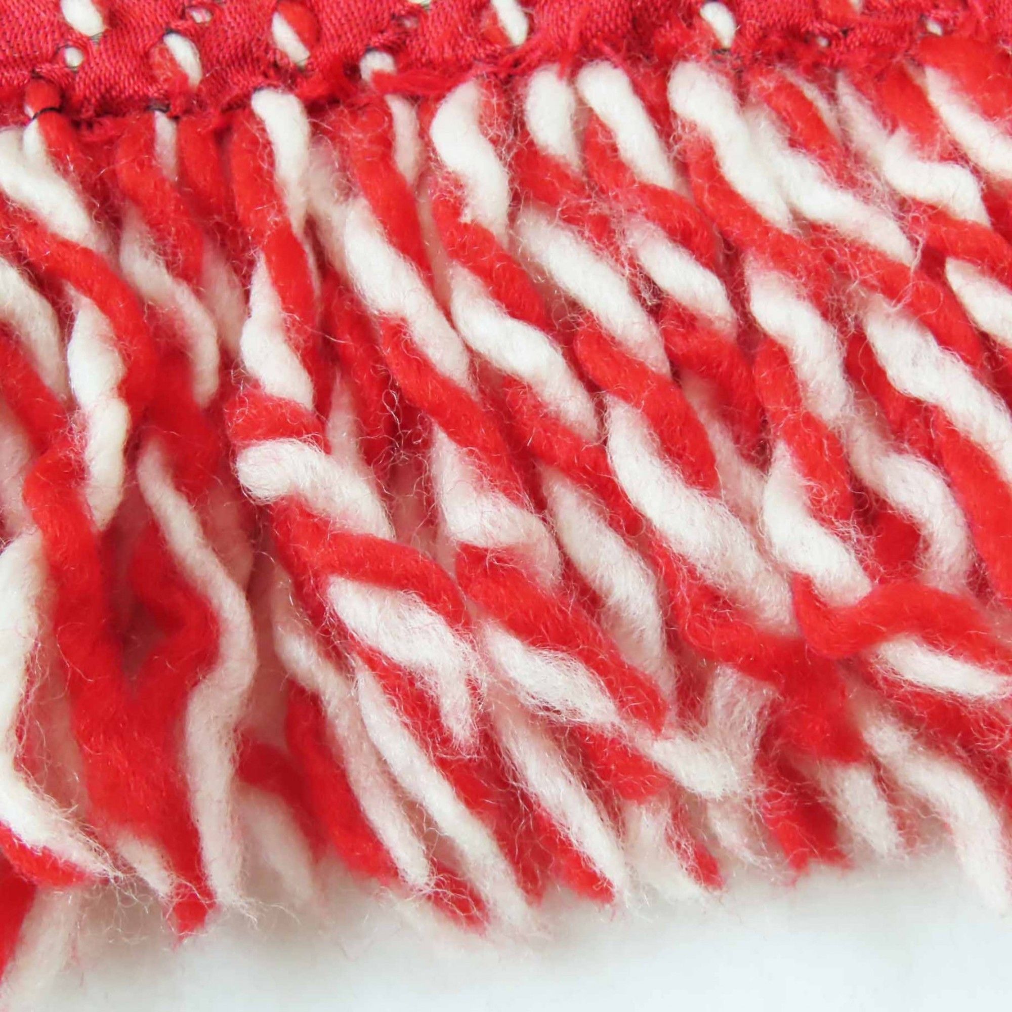 Louis Vuitton LOUIS VUITTON M70424 Echarpe Logomania Mix Wool and Silk Knit Scarf with Fringe, Red White, Made in Italy, Authentic, Women's Size ONE SIZE - 7 Thumbnail