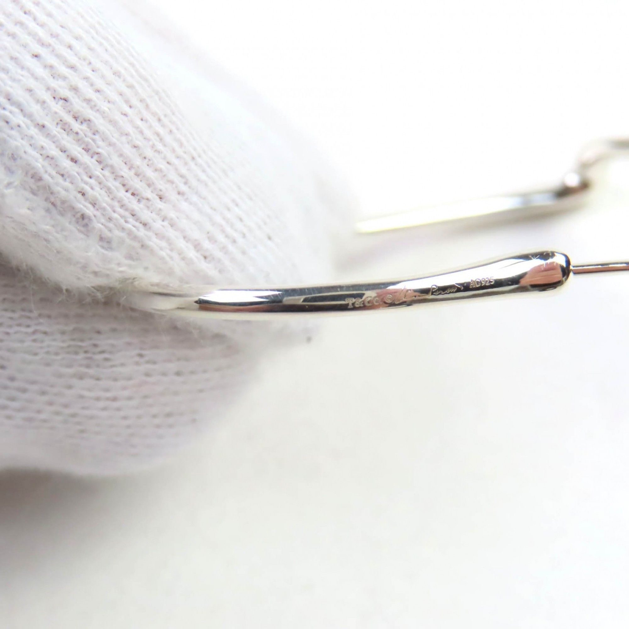 Tiffany & Co. TIFFANY & Co. Tiffany Elsa Peretti Open Heart Hoop Earrings, Large, AG925 Silver, for Binaural Use, Weight 11.3g, Women's Size ONE SIZE - 7 Thumbnail