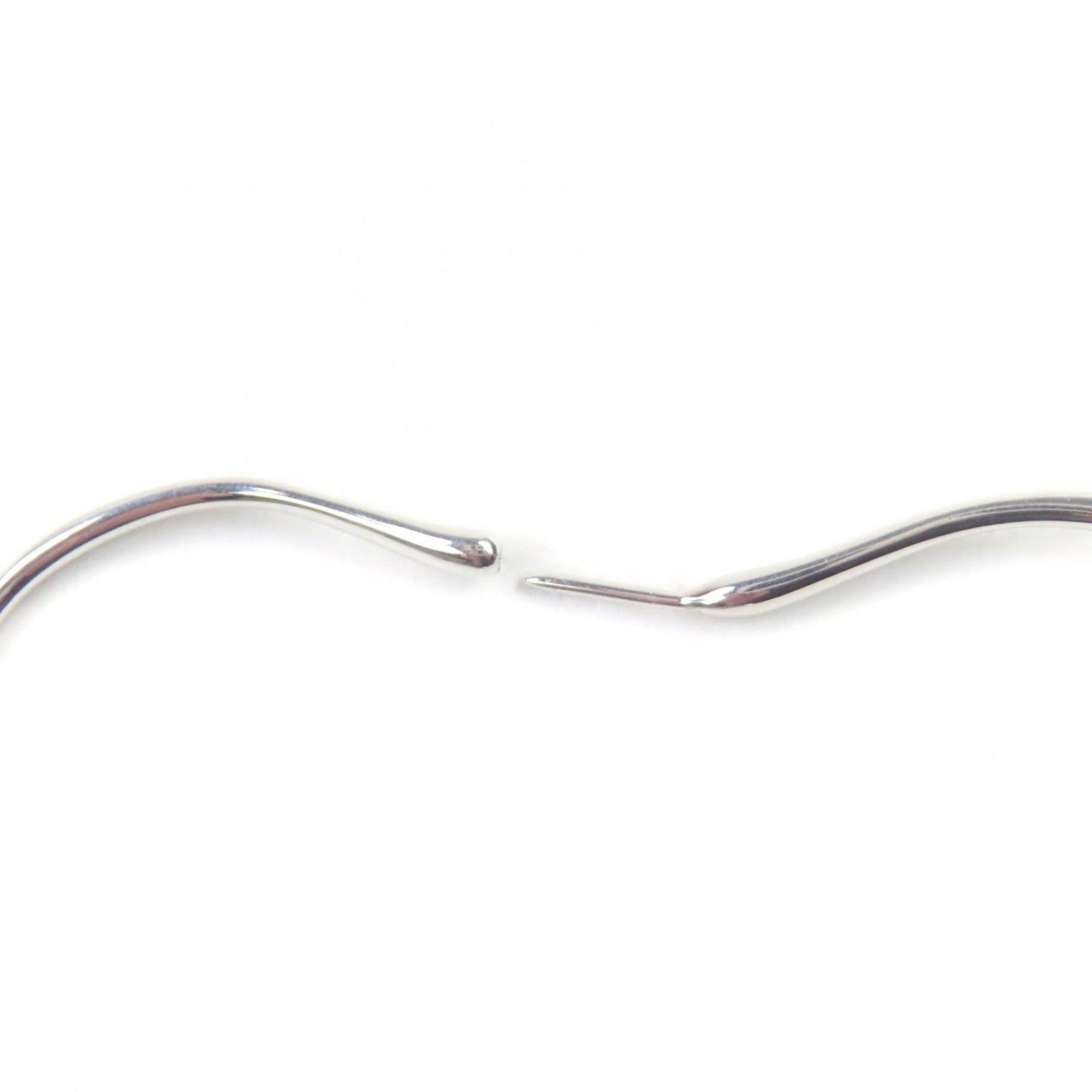 Tiffany & Co. TIFFANY & Co. Tiffany Elsa Peretti Open Heart Hoop Earrings, Large, AG925 Silver, for Binaural Use, Weight 11.3g, Women's Size ONE SIZE - 5 Thumbnail