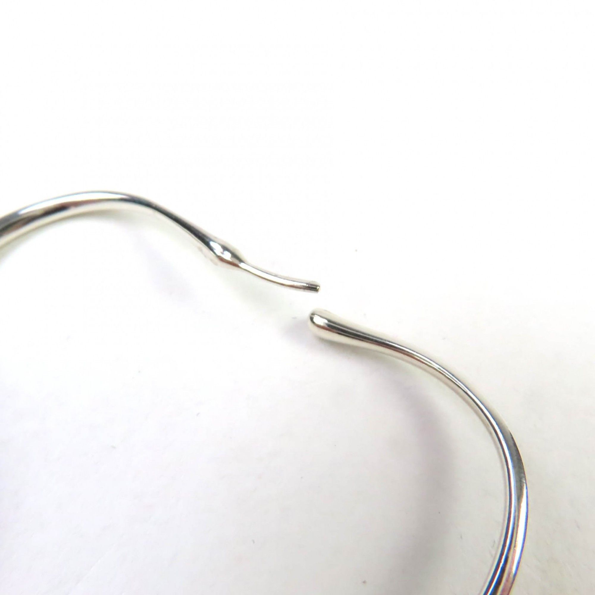 Tiffany & Co. TIFFANY & Co. Tiffany Elsa Peretti Open Heart Hoop Earrings, 925 Sterling Silver, 9.2g, Women's Size ONE SIZE - 6 Thumbnail