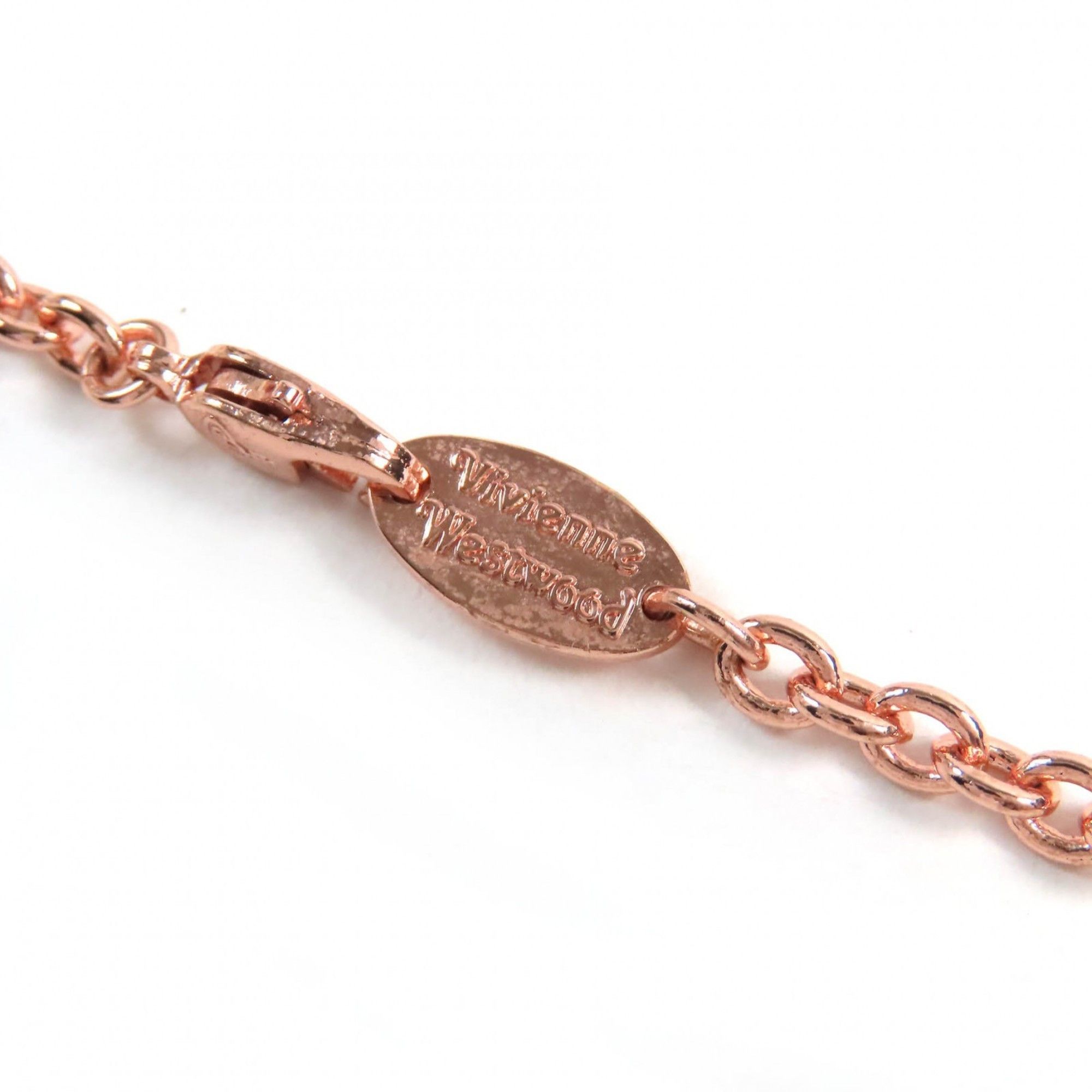 Vivienne Westwood Vivienne Westwood 63020050-G118-M Mayfair Large Orb Pendant Rhinestone Necklace in Pink Gold, Women's, Box and Dust Bag Included Size ONE SIZE - 9 Thumbnail