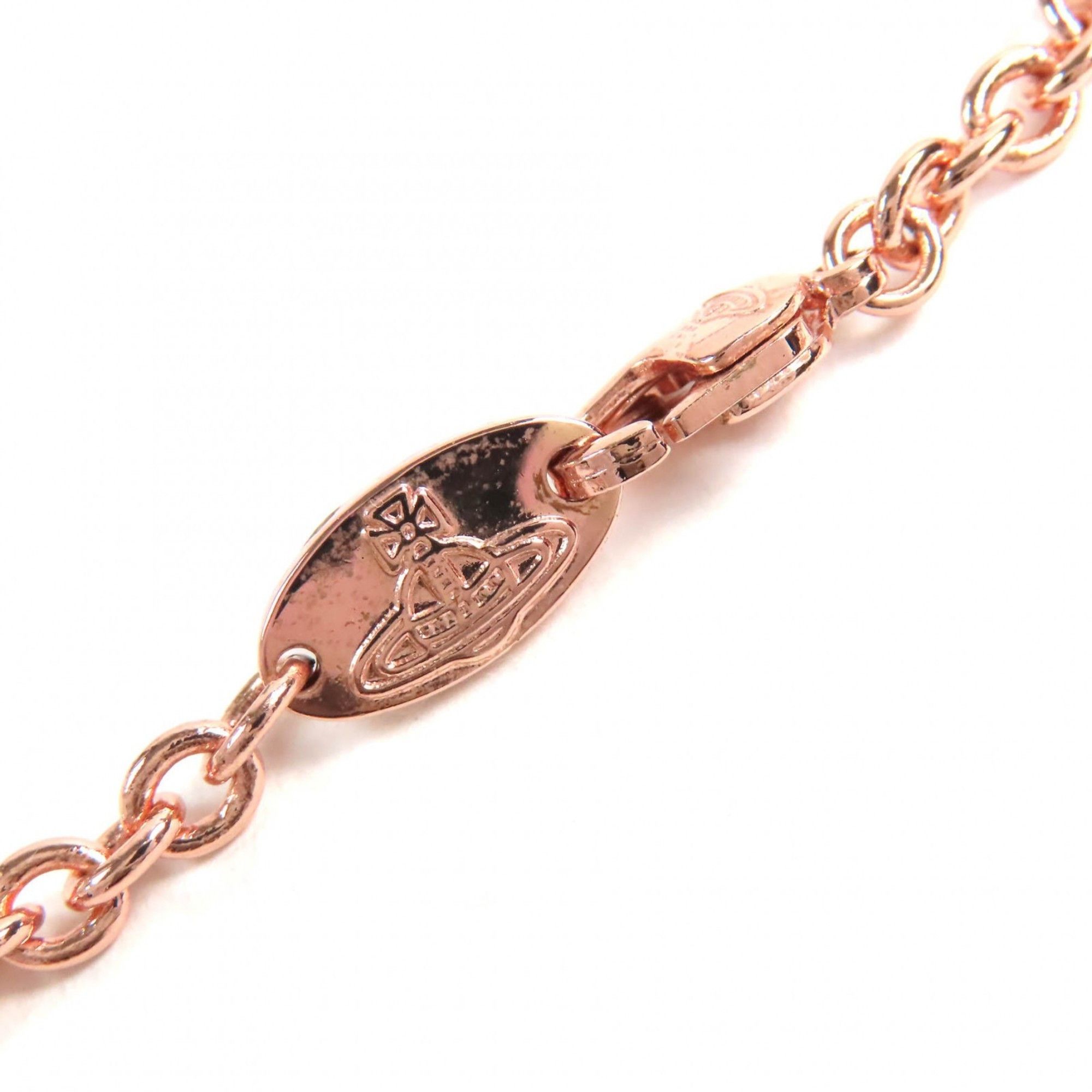 Vivienne Westwood Vivienne Westwood 63020050-G118-M Mayfair Large Orb Pendant Rhinestone Necklace in Pink Gold, Women's, Box and Dust Bag Included Size ONE SIZE - 10 Thumbnail