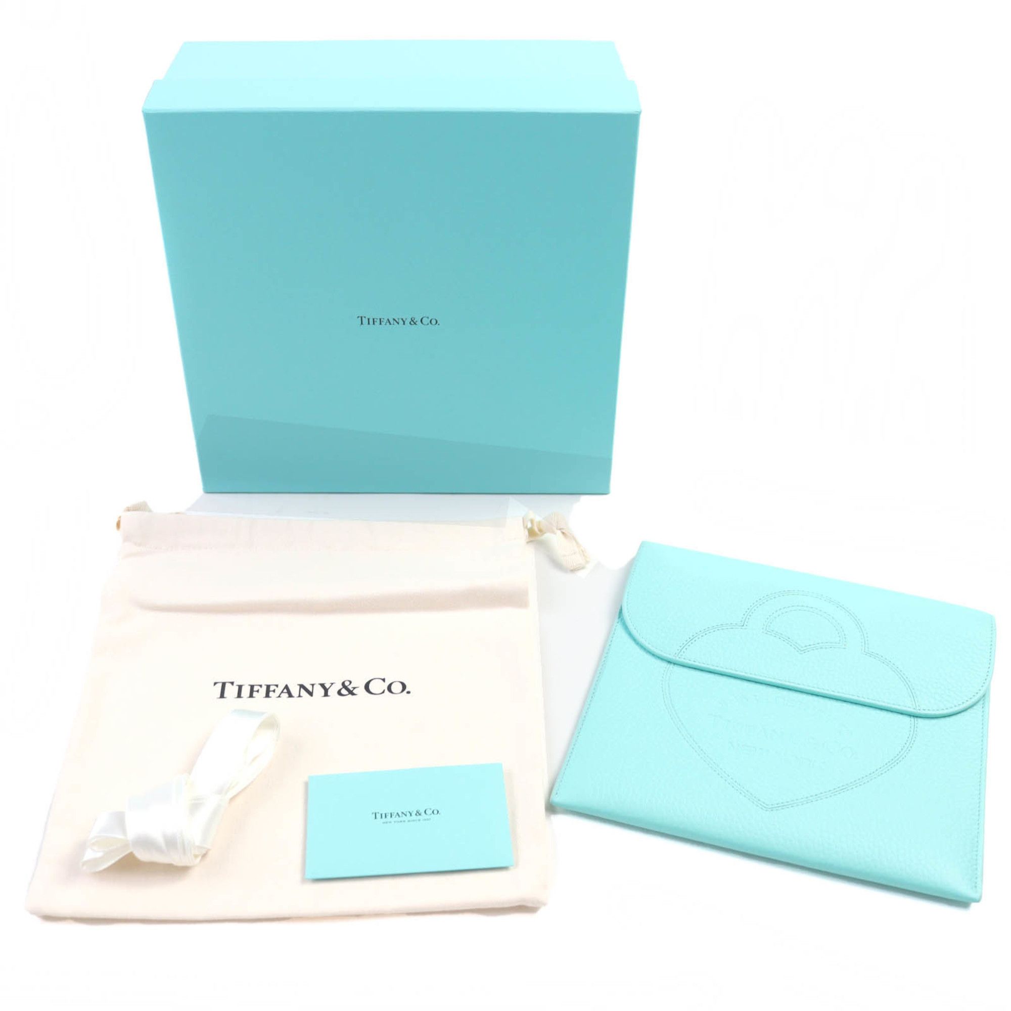 Tiffany & Co. TIFFANY & Co. Return to Tiffany Leather Pouch, Blue, with Box and Dust Bag, Made in Italy, Women's Size ONE SIZE - 2 Thumbnail