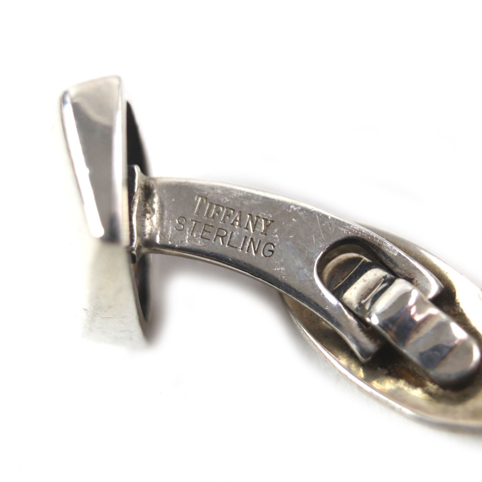 Tiffany & Co. TIFFANY & Co. Tiffany Logo Engraved Money Clip Cufflinks Set of 2, SV925 Silver, with Dust Bag, Made in Italy, Total Weight 31.48g, Men's Size ONE SIZE - 12 Thumbnail