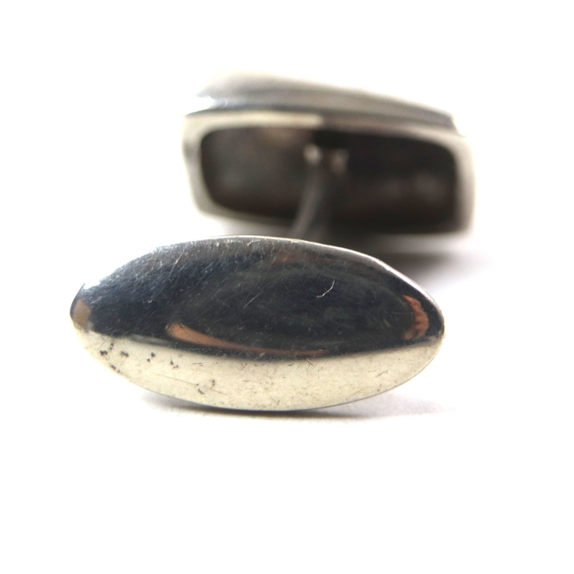 Tiffany & Co. TIFFANY & Co. Tiffany Logo Engraved Money Clip Cufflinks Set of 2, SV925 Silver, with Dust Bag, Made in Italy, Total Weight 31.48g, Men's Size ONE SIZE - 10 Thumbnail