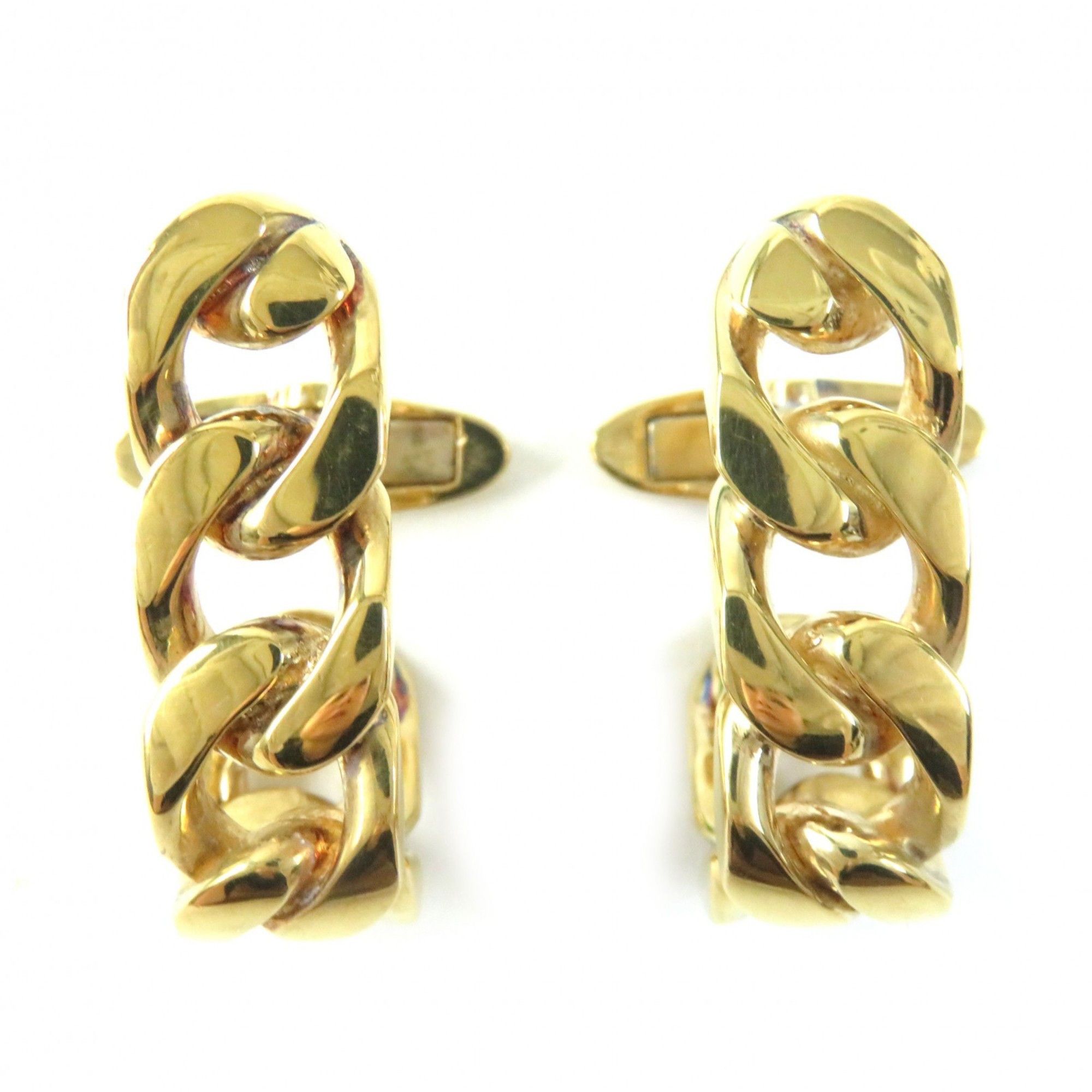 Bottega Veneta BOTTEGA VENETA 574957 AG925 Gold Chain Cufflinks with Dust Bag, Made in Italy, Weight 2.0g, Men's Accessories Size ONE SIZE - 3 Thumbnail