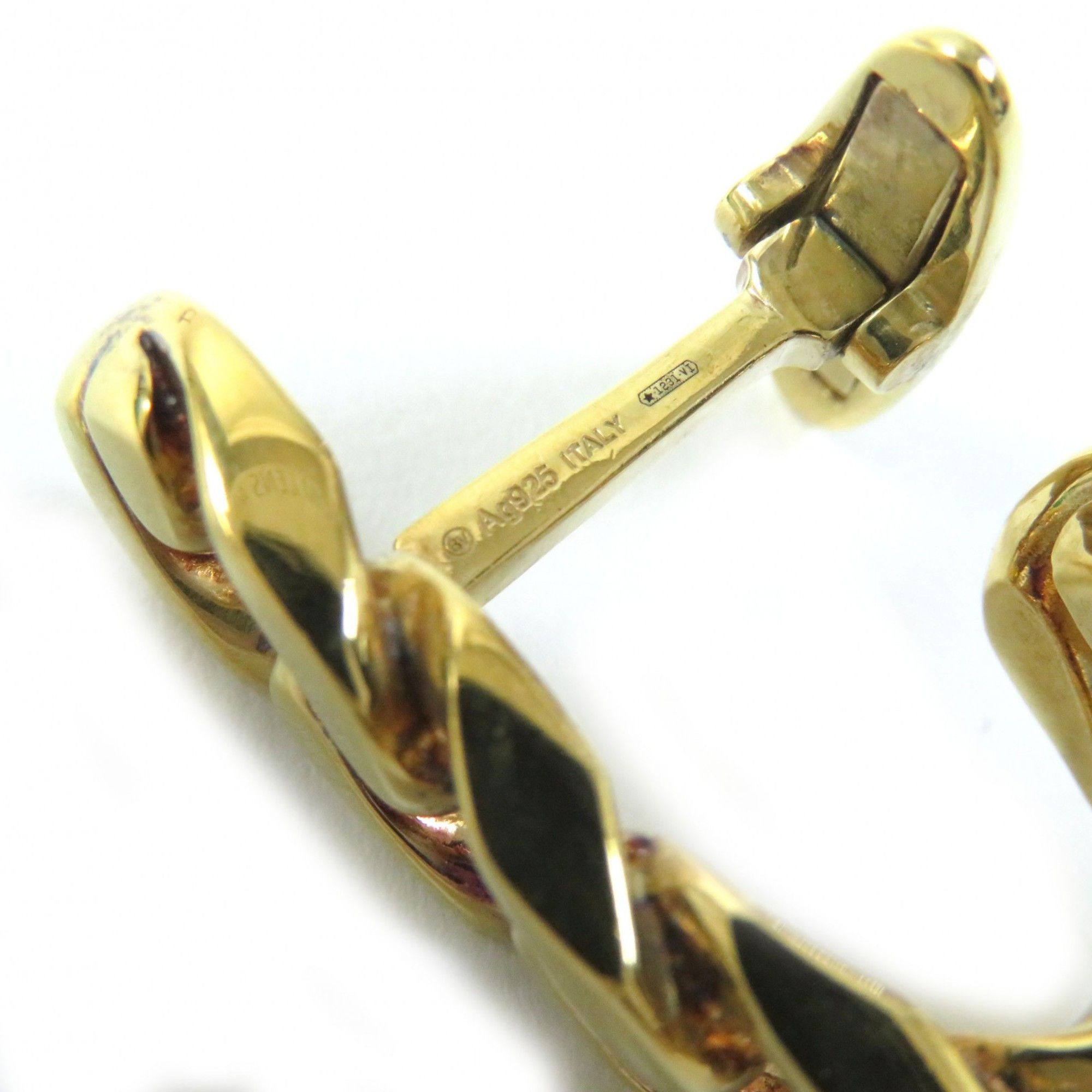 Bottega Veneta BOTTEGA VENETA 574957 AG925 Gold Chain Cufflinks with Dust Bag, Made in Italy, Weight 2.0g, Men's Accessories Size ONE SIZE - 6 Thumbnail