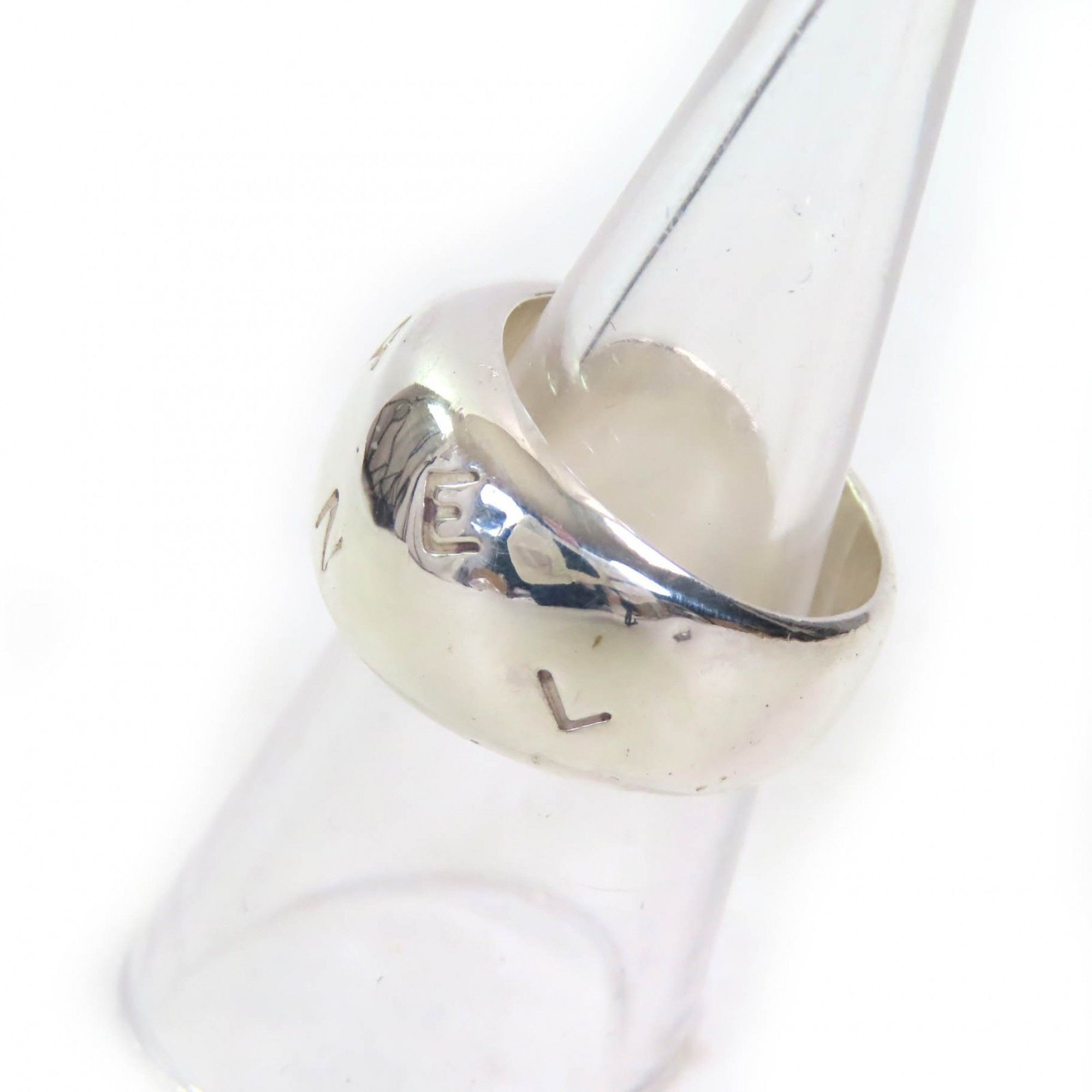 Chanel CHANEL SV925 Wide Ring with Logo Engraving, Silver, Approx. Japanese Size, Weight 16.2g, Women's Size ONE SIZE - 2 Thumbnail
