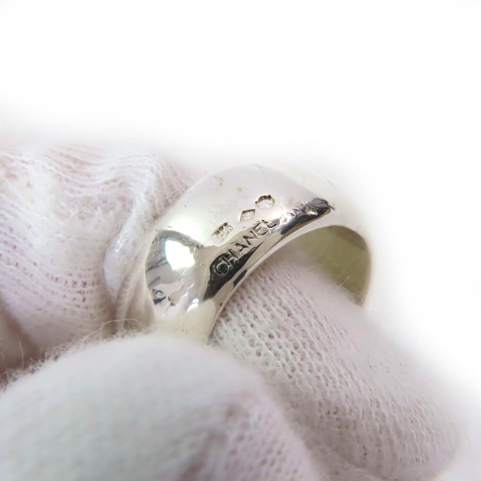 Chanel CHANEL SV925 Wide Ring with Logo Engraving, Silver, Approx. Japanese Size, Weight 16.2g, Women's Size ONE SIZE - 6 Thumbnail