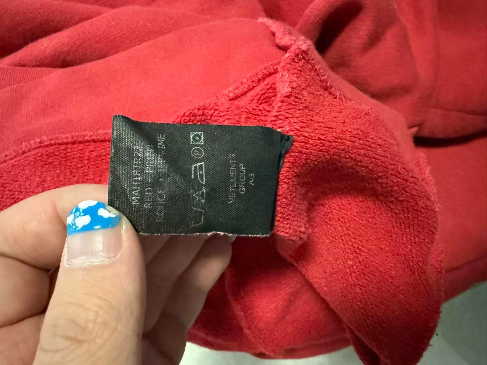 Vetements Vetements 2018 Women's Red Hoodie Size M / US 6-8 / IT 42-44 - 4 Thumbnail