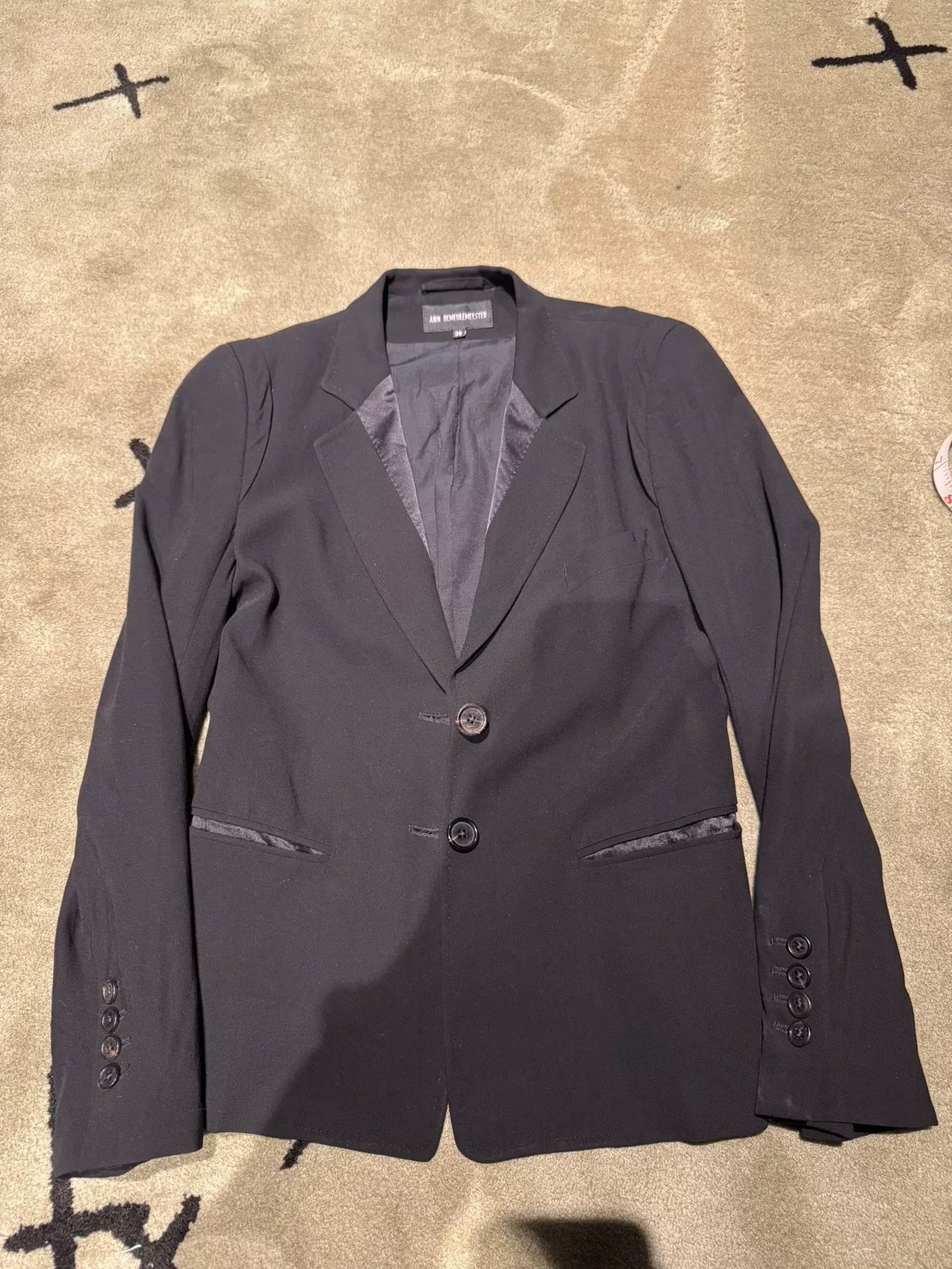 Ann Demeulemeester Ann Demeulemeester Women's Silk Blazer Size S / US 4 / IT 40 - 6 Thumbnail