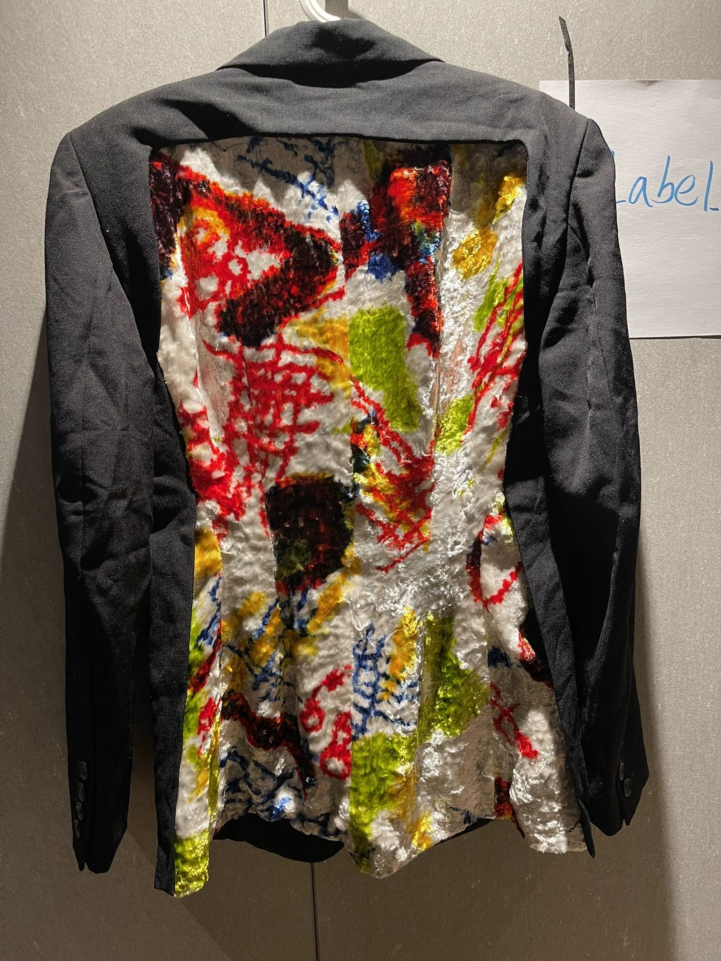 Issey Miyake Issey Miyake 97AW Abstract Velvet Blazer Size S / US 4 / IT 40 - 2 Thumbnail