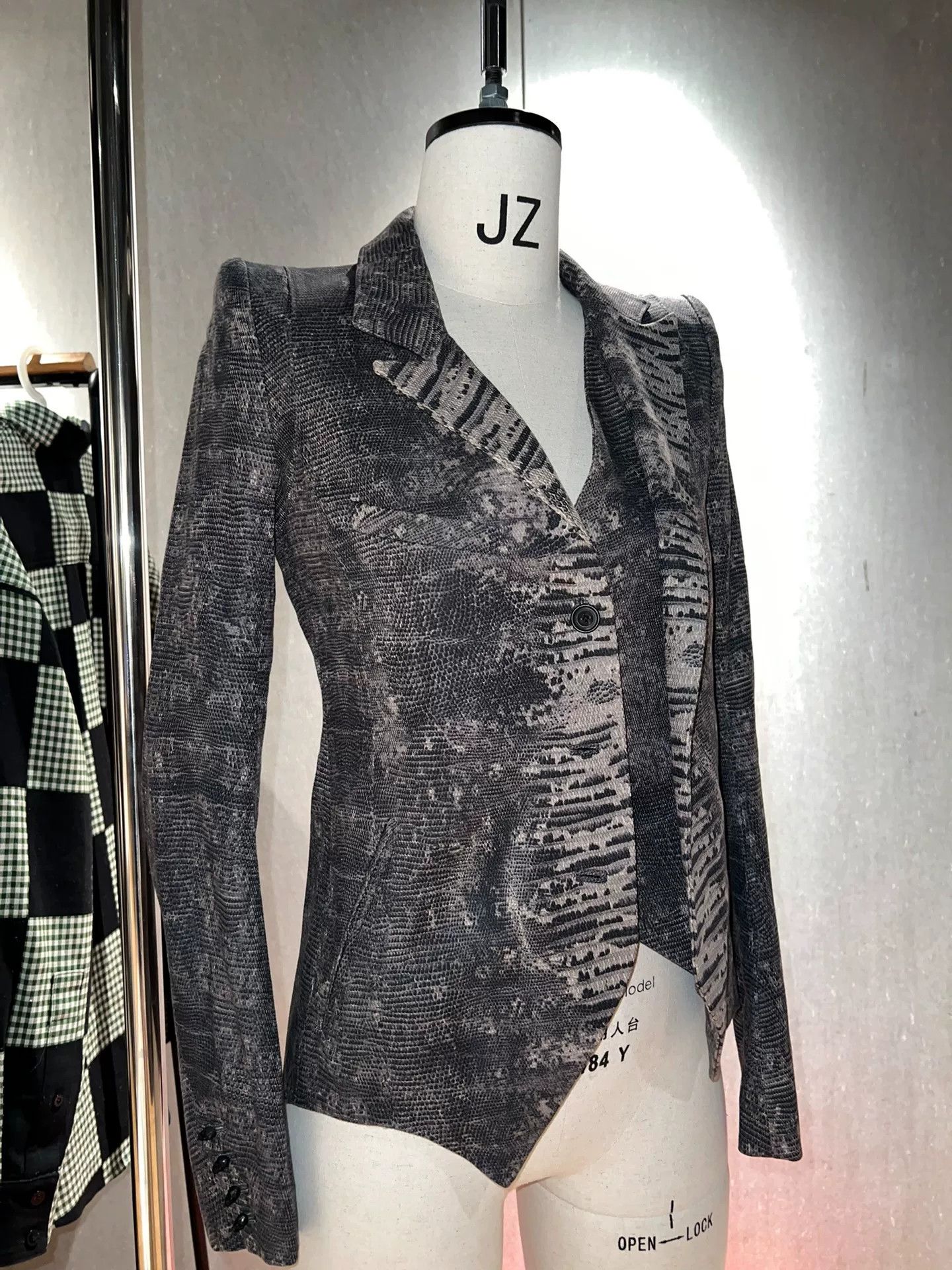 If Six Was Nine Reptile Snake Print Blazer Jacket Size XS / US 0-2 / IT 36-38 - 2 Thumbnail