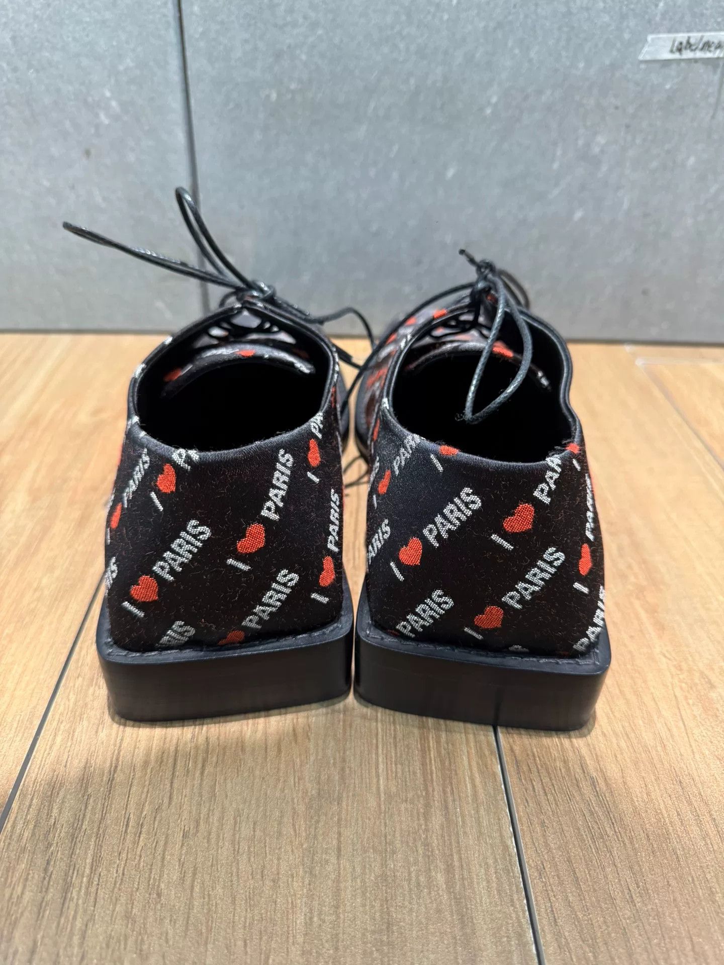 Balenciaga Balenciaga Square Toe 'I Love Paris' Derby Shoes Size US 7 / EU 40 - 5 Thumbnail
