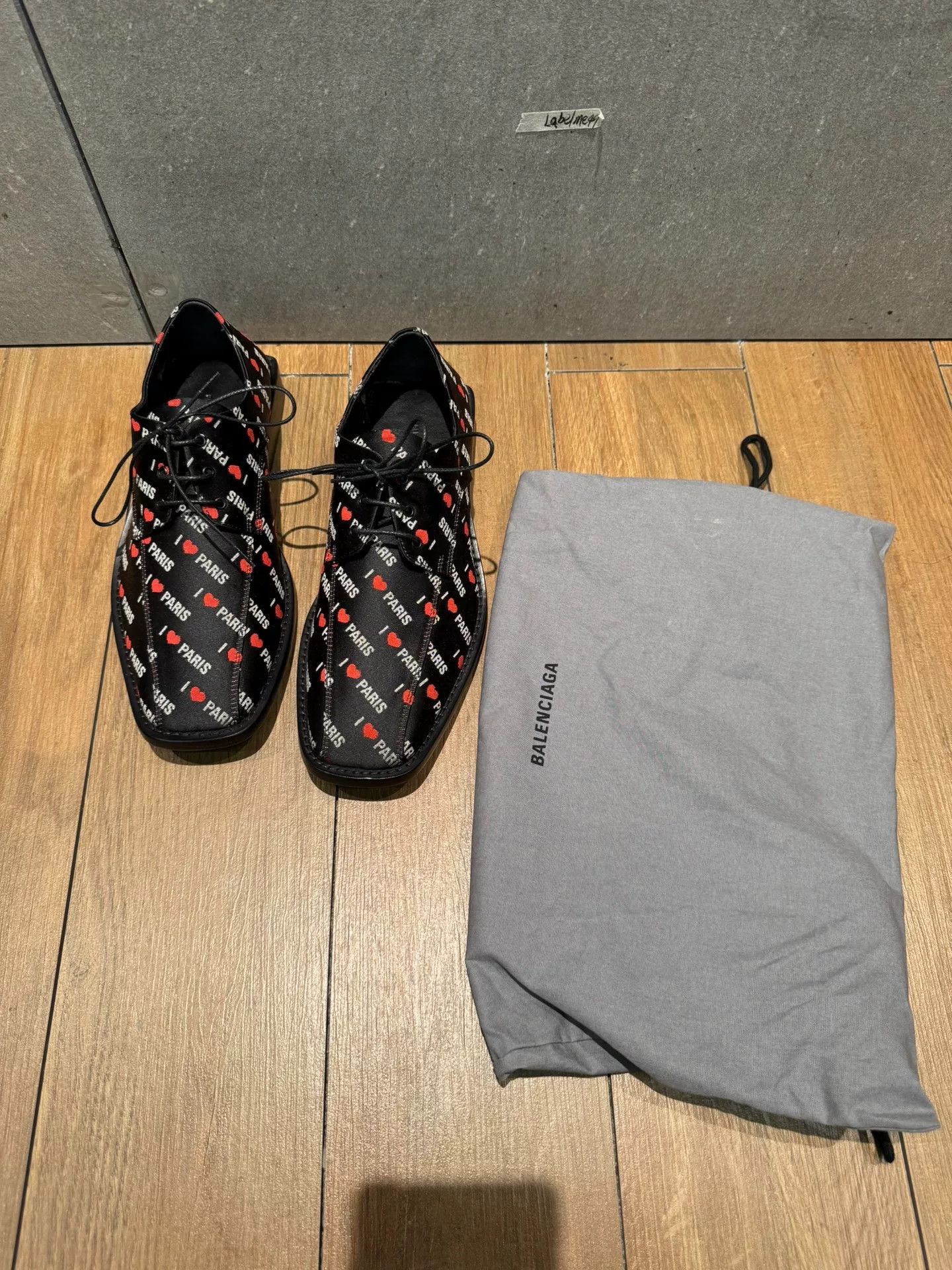 Balenciaga Balenciaga Square Toe 'I Love Paris' Derby Shoes Size US 7 / EU 40 - 2 Thumbnail