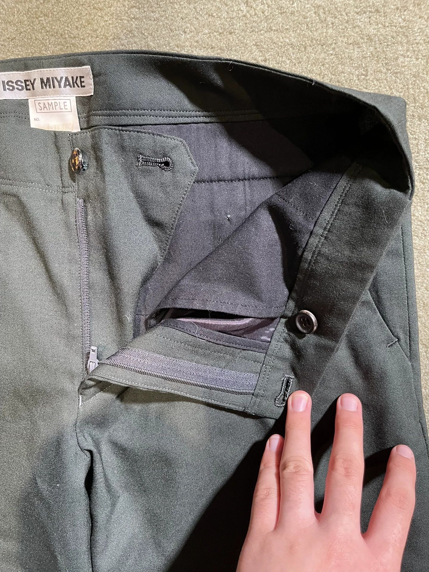 Issey Miyake Issey Miyake Green Cargo Pants Sample Size US 26 / EU 42 - 3 Thumbnail