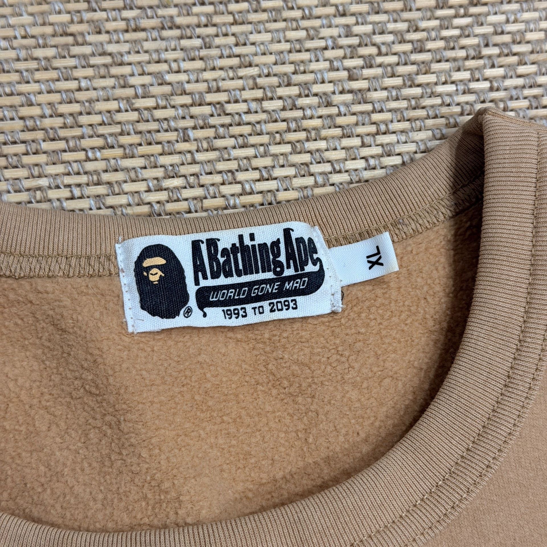 Bape BAPE Light Brown Big Ape Crewneck Sweatshirt Size US XL / EU 56 / 4 - 4 Thumbnail
