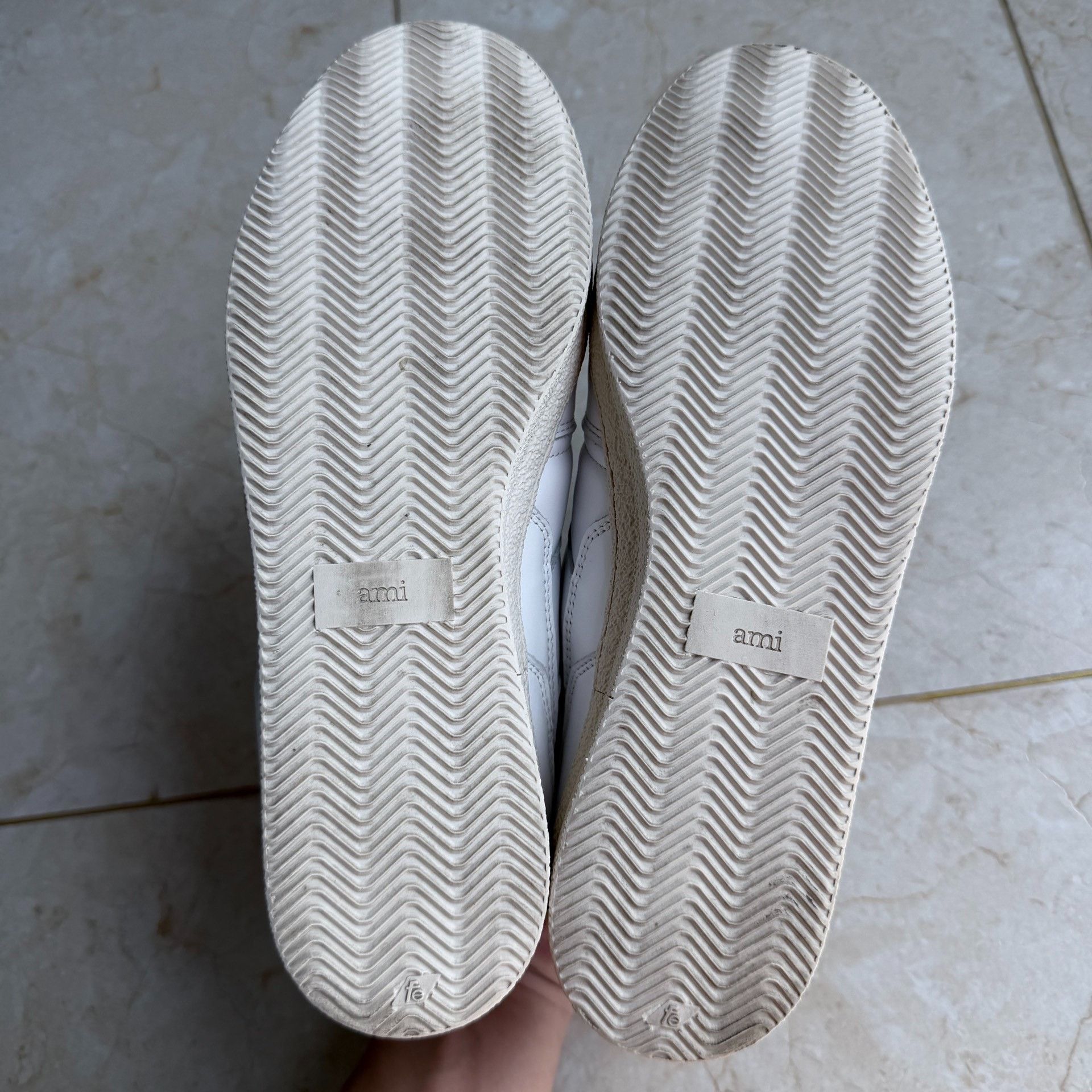 AMI AMI PARIS White Calf Leather Sneakers Size US 8 / EU 41 - 5 Thumbnail