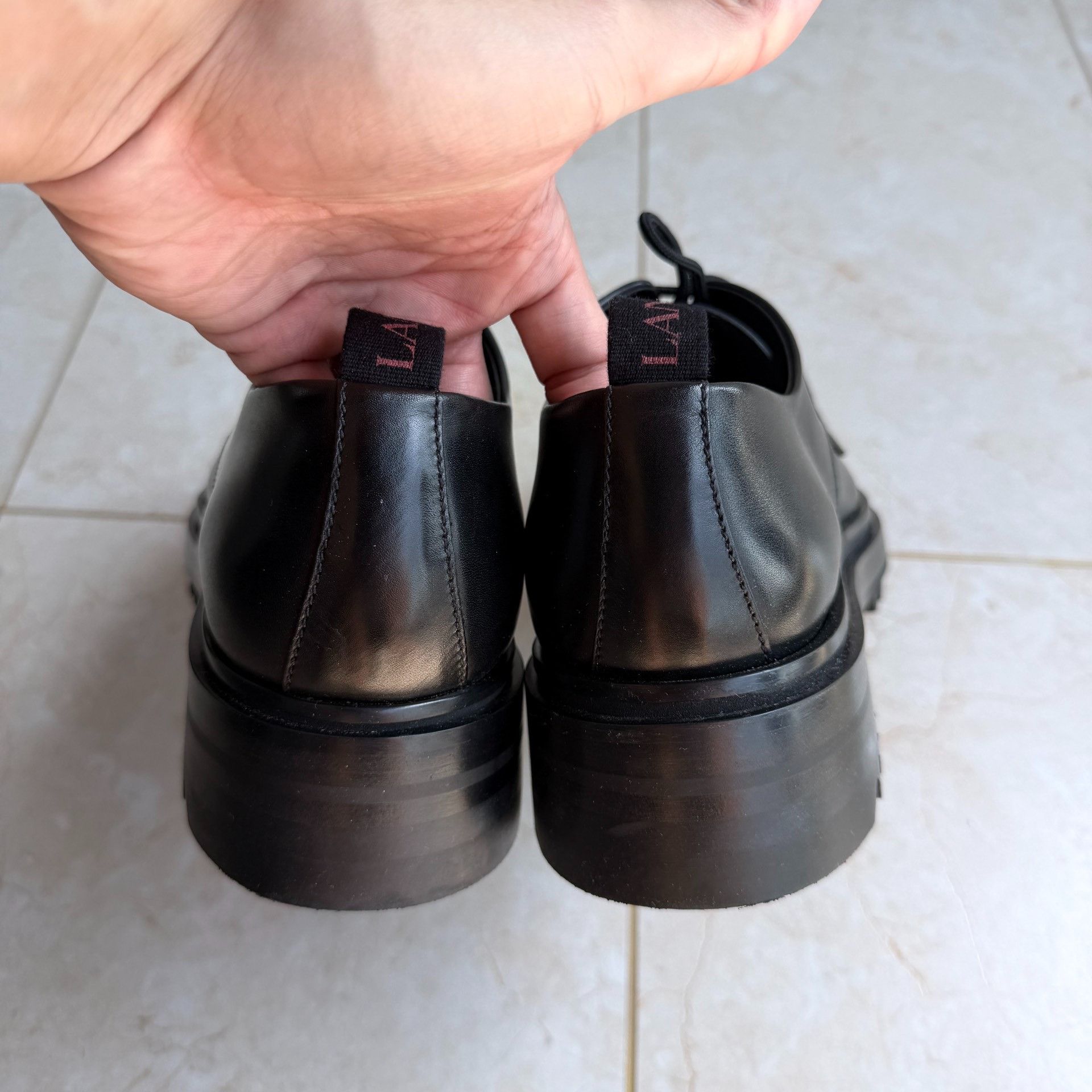 Lanvin Lanvin Alto Calf Leather Derby Shoes Size US 6 / EU 39 - 5 Thumbnail