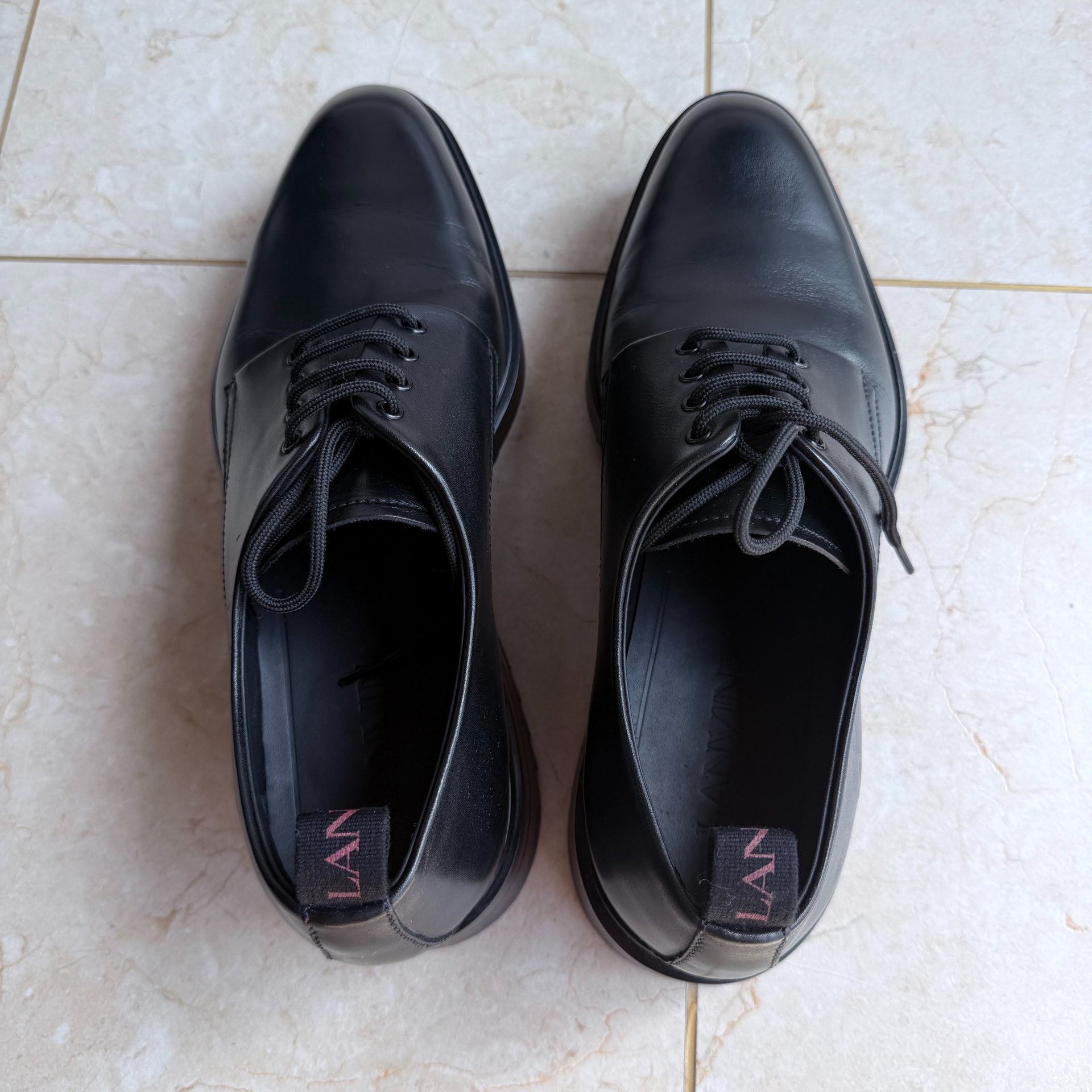Lanvin Lanvin Alto Calf Leather Derby Shoes Size US 6 / EU 39 - 3 Thumbnail