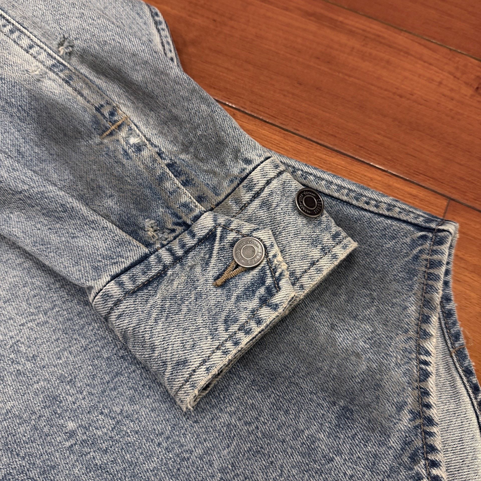 Croquis Washed Distressed Mud-Dyed Denim Shirt Jacket Size US S / EU 44-46 / 1 - 3 Thumbnail