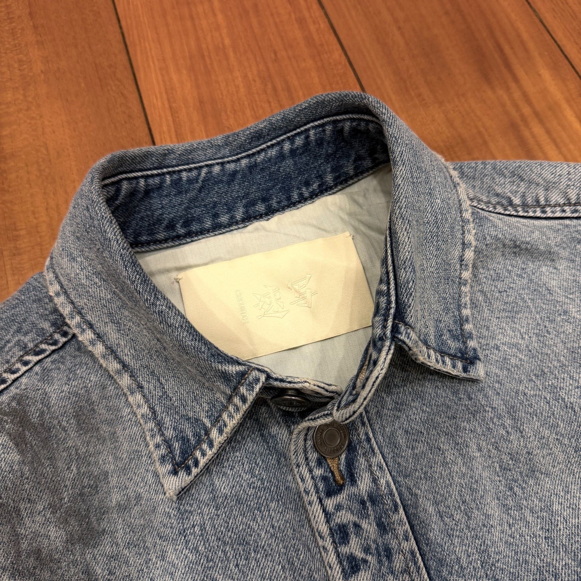 Croquis Washed Distressed Mud-Dyed Denim Shirt Jacket Size US S / EU 44-46 / 1 - 6 Thumbnail
