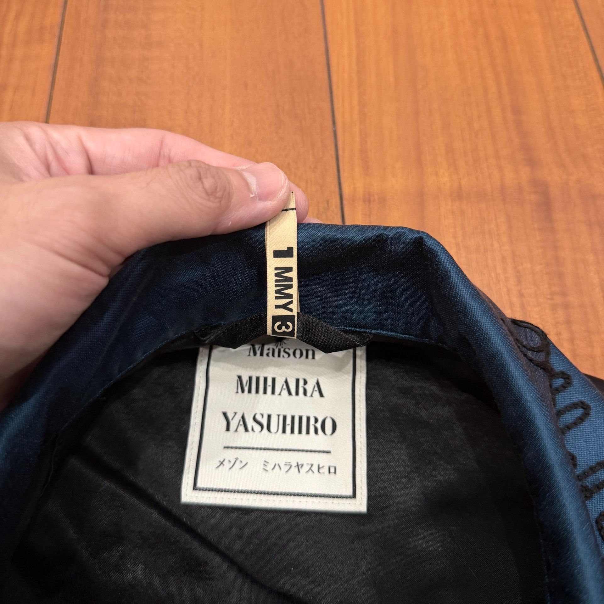 Maison MIHARA YASUHIRO Maison Mihara MMY Silk Black Blue Jacket Size US L / EU 52-54 / 3 - 6 Thumbnail